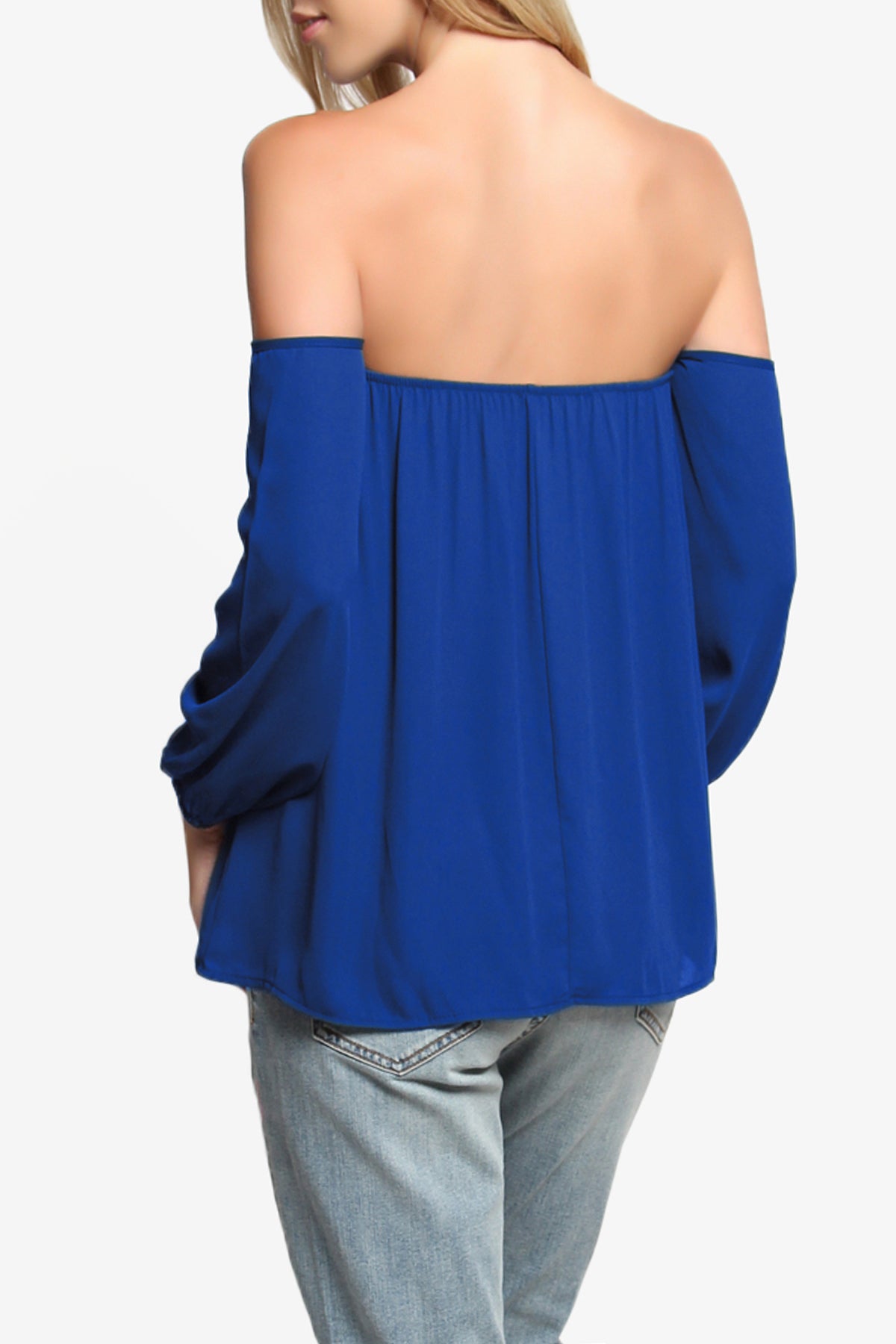 Bali Off Shoulder Blouse ROYAL BLUE_4