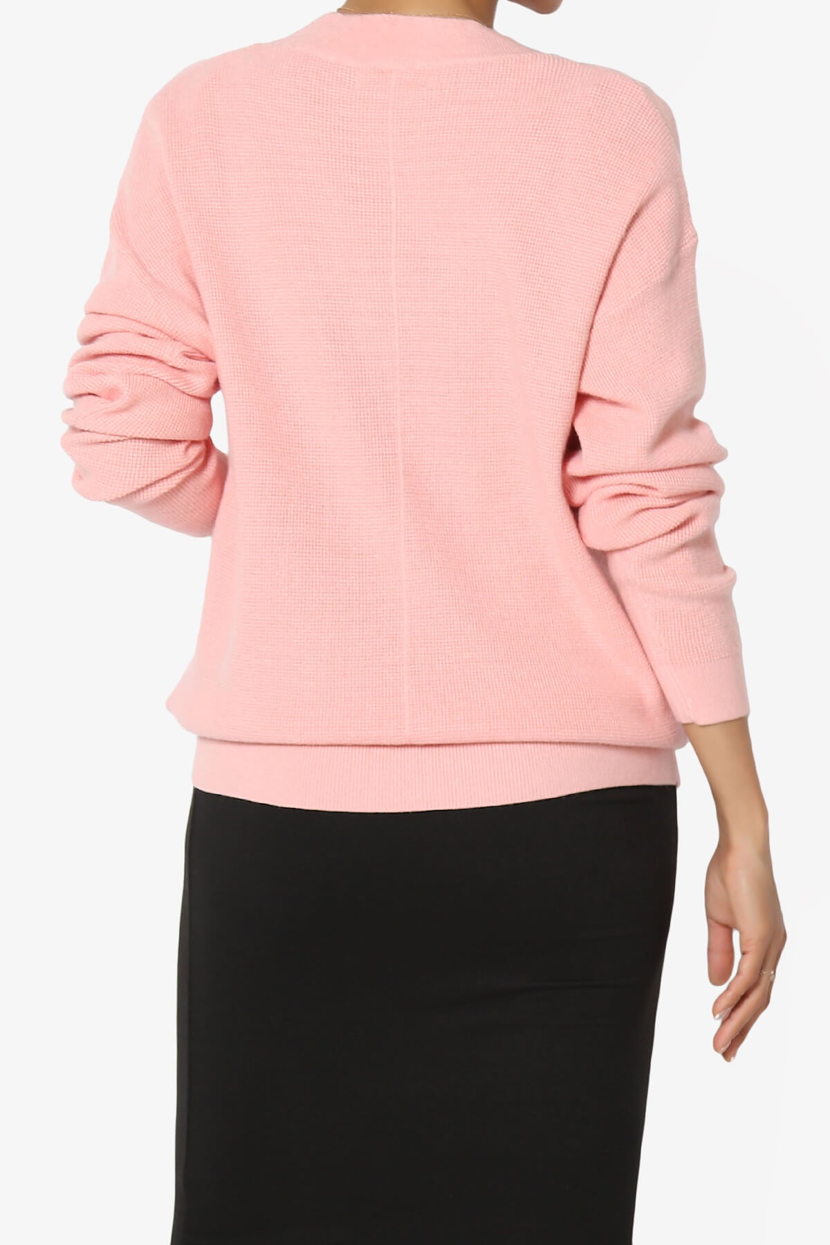 Nicky Micro Waffle Viscose Knit Cardigan DUSTY PINK_2