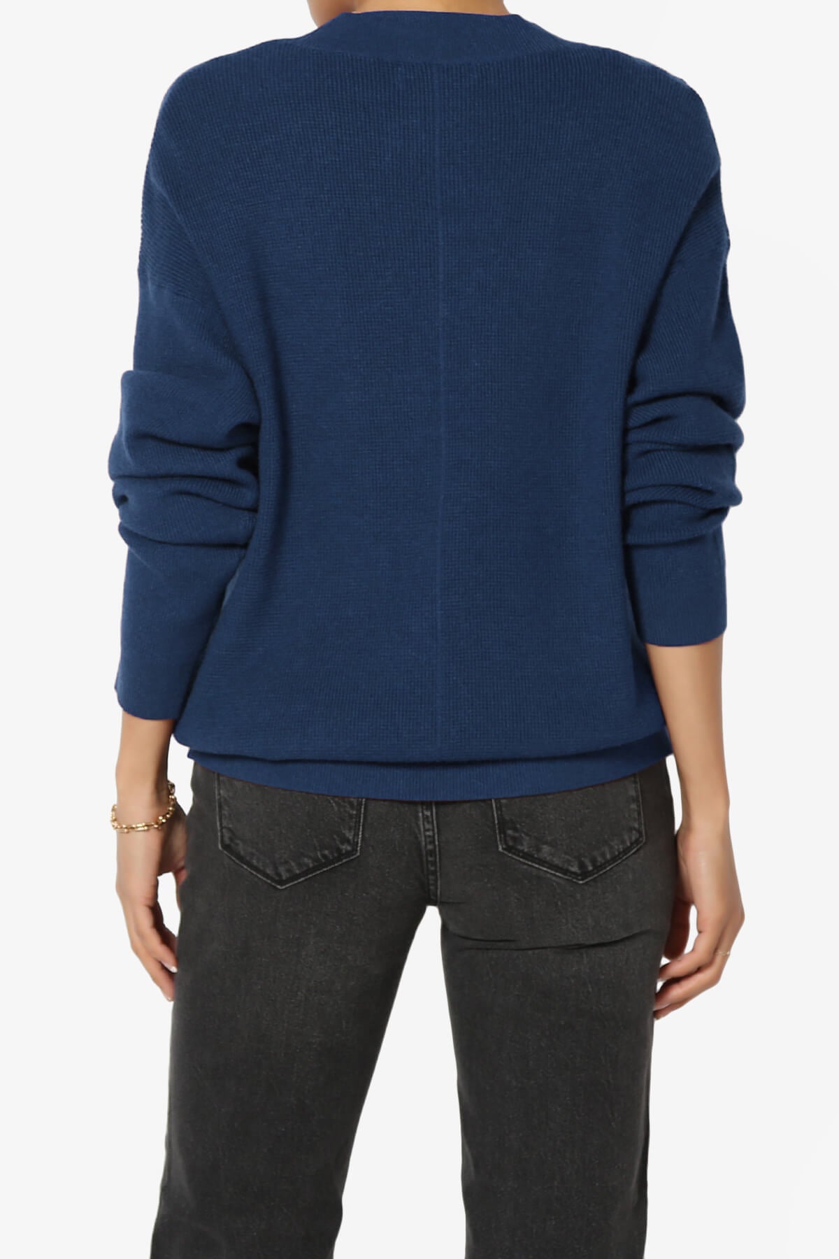 Nicky Micro Waffle Viscose Knit Cardigan LIGHT NAVY_2