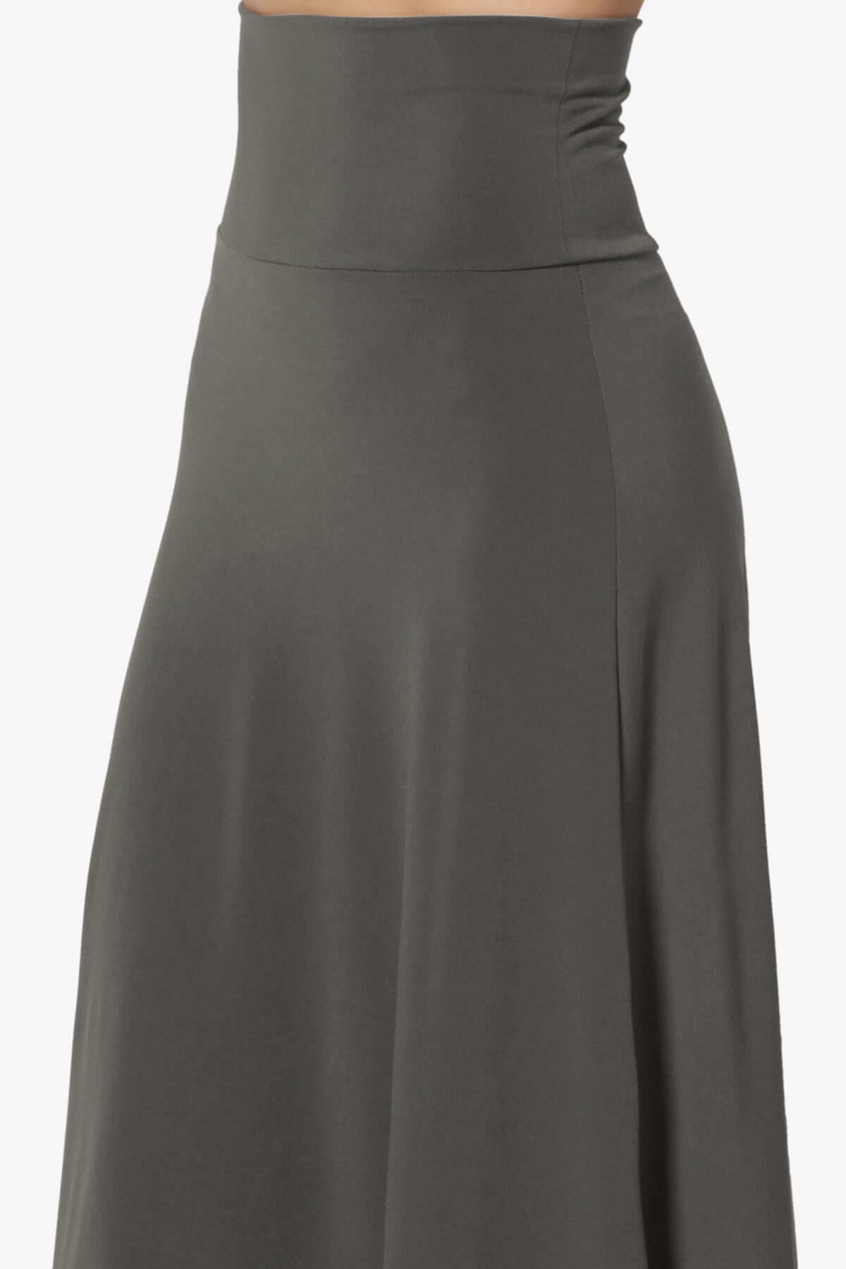 Nolan Stretch Flared Knee Skirt ASH GREY_5