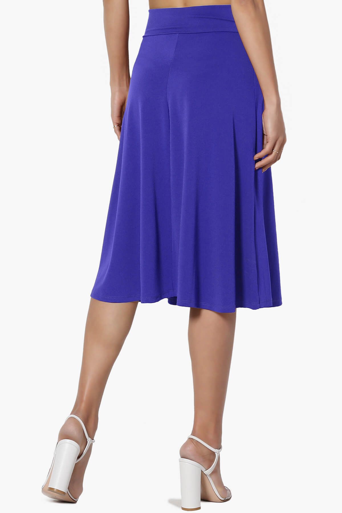 Nolan Stretch Flared Knee Skirt BRIGHT BLUE_2
