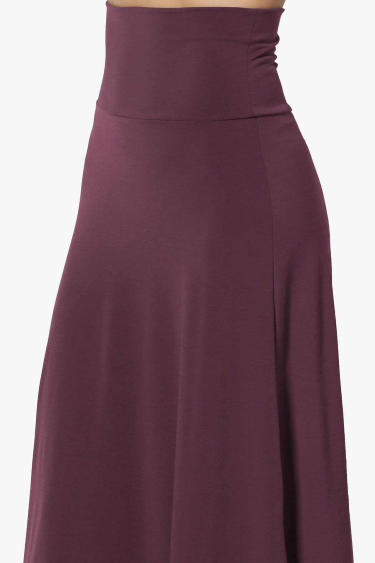 Nolan Stretch Flared Knee Skirt DUSTY PLUM_5
