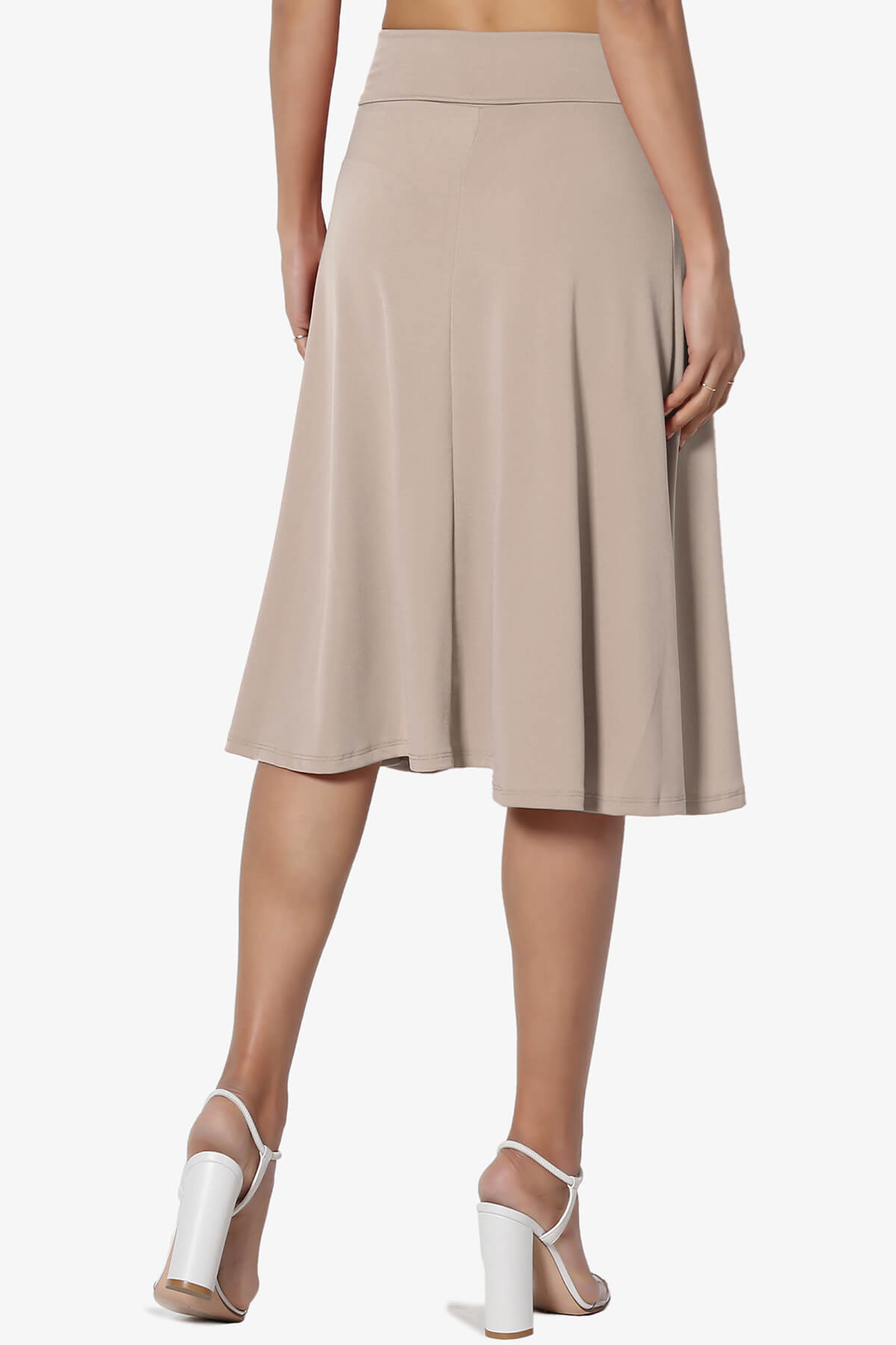 Nolan Stretch Flared Knee Skirt LIGHT MOCHA_2