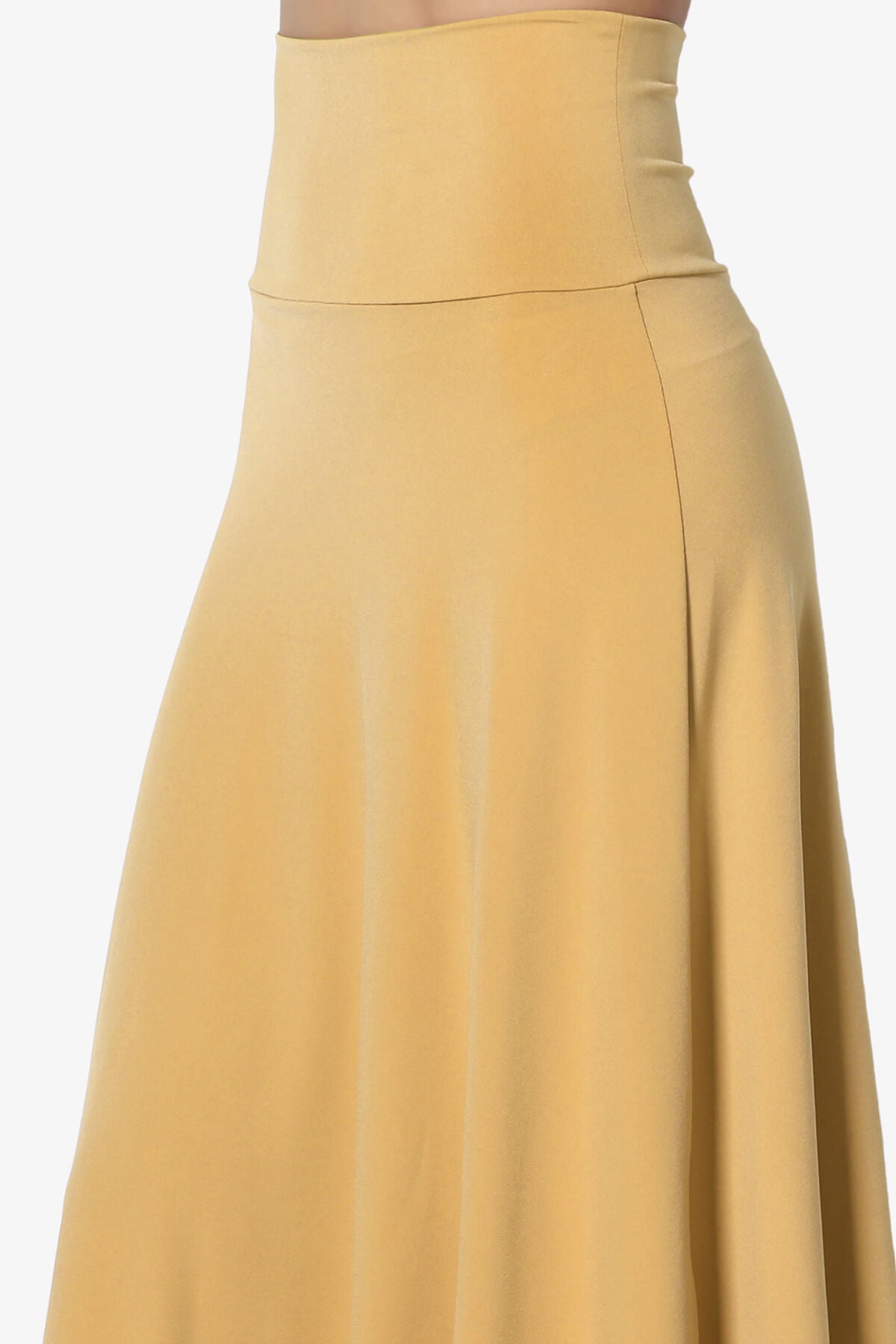 Nolan Stretch Flared Knee Skirt LIGHT MUSTARD_5