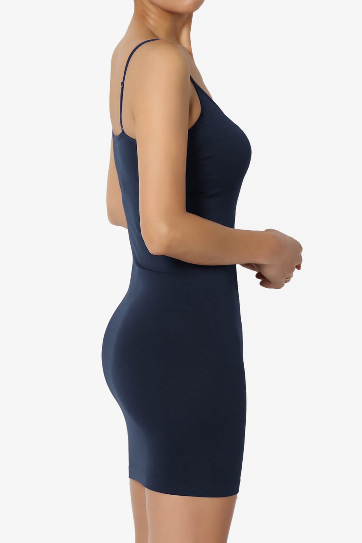 Olivarra Seamless Slip Dress NAVY_4