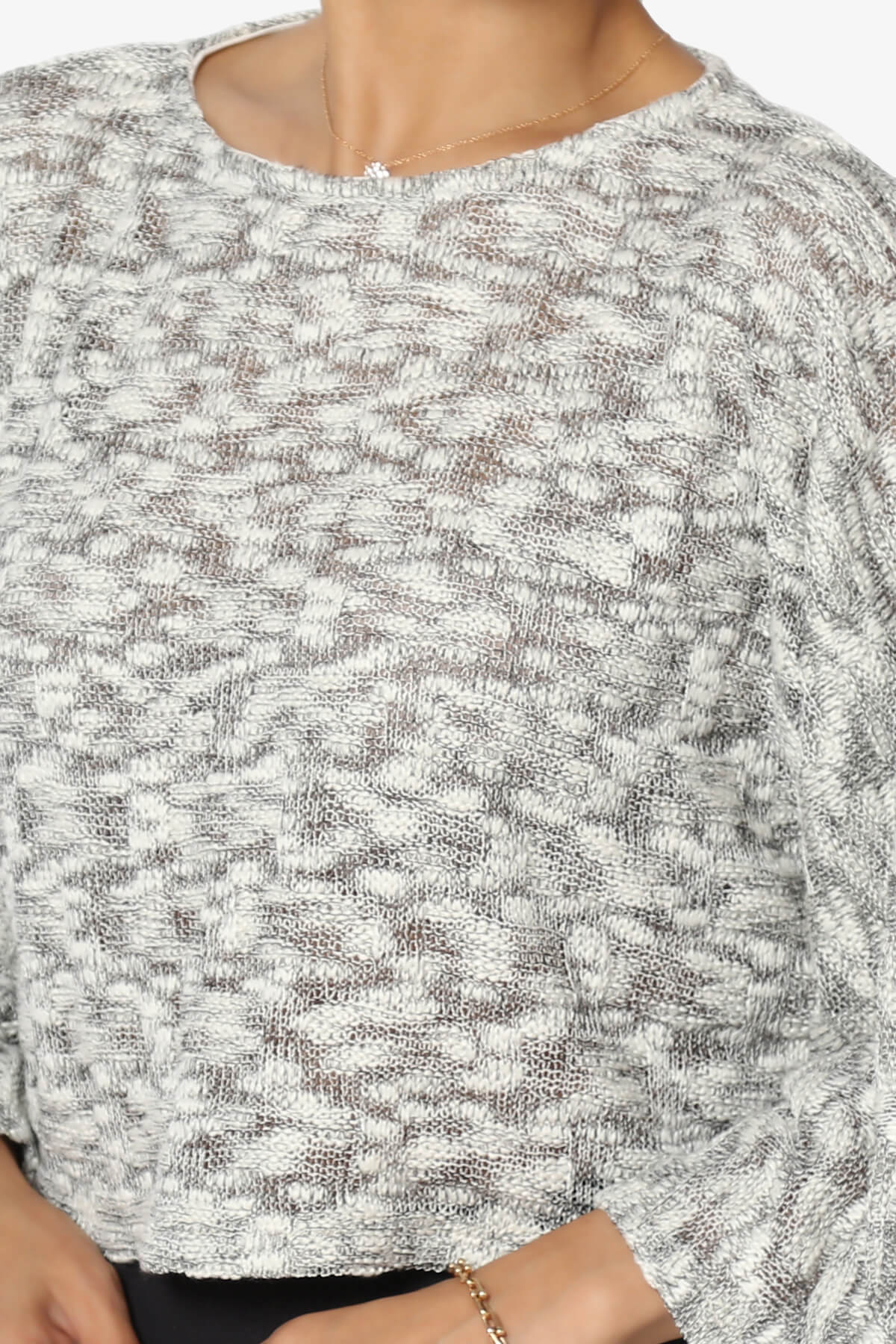 Paige Marled Knit Boxy Crop Top BLACK_5