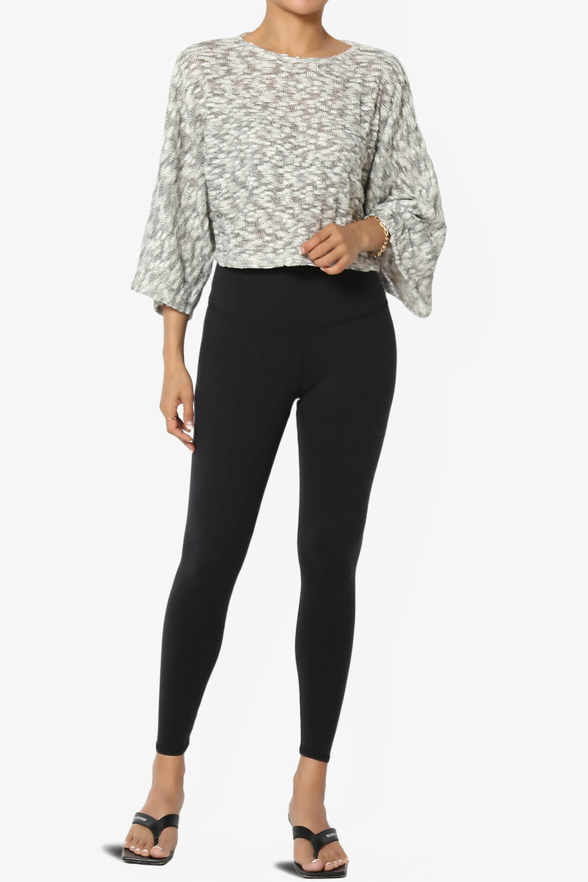 Paige Marled Knit Boxy Crop Top BLACK_6