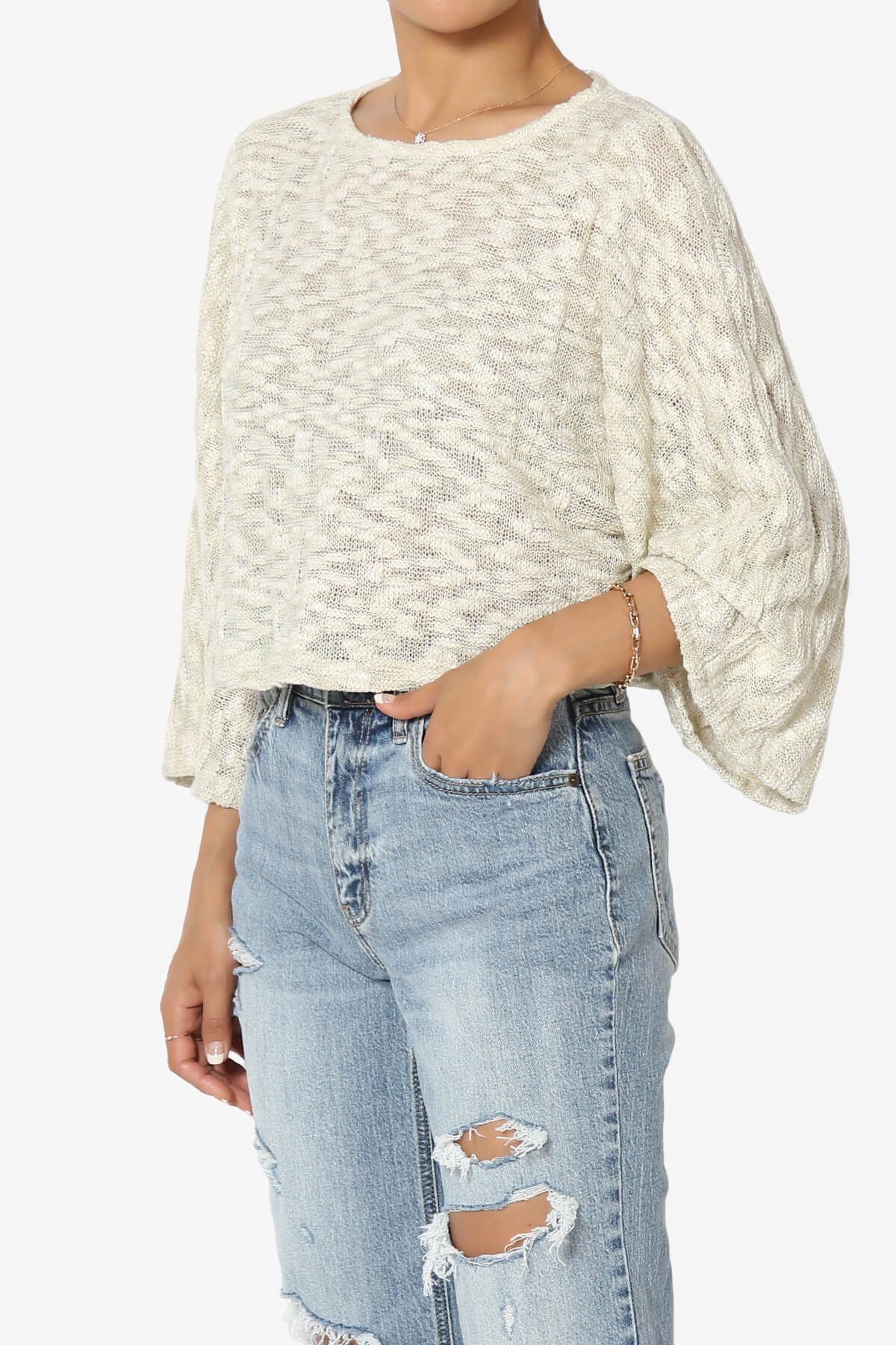 Paige Marled Knit Boxy Crop Top SAGE_3