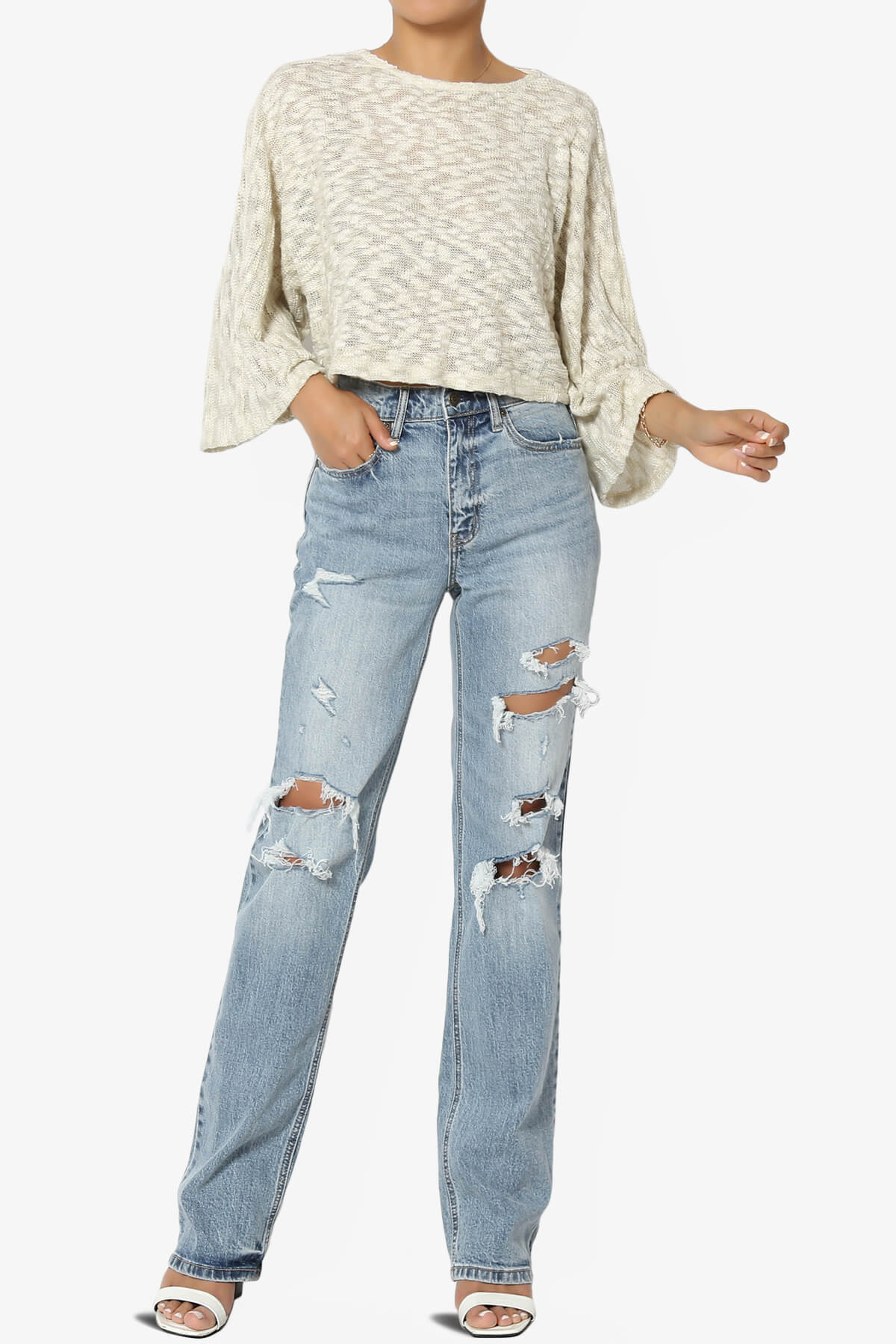 Paige Marled Knit Boxy Crop Top SAGE_6