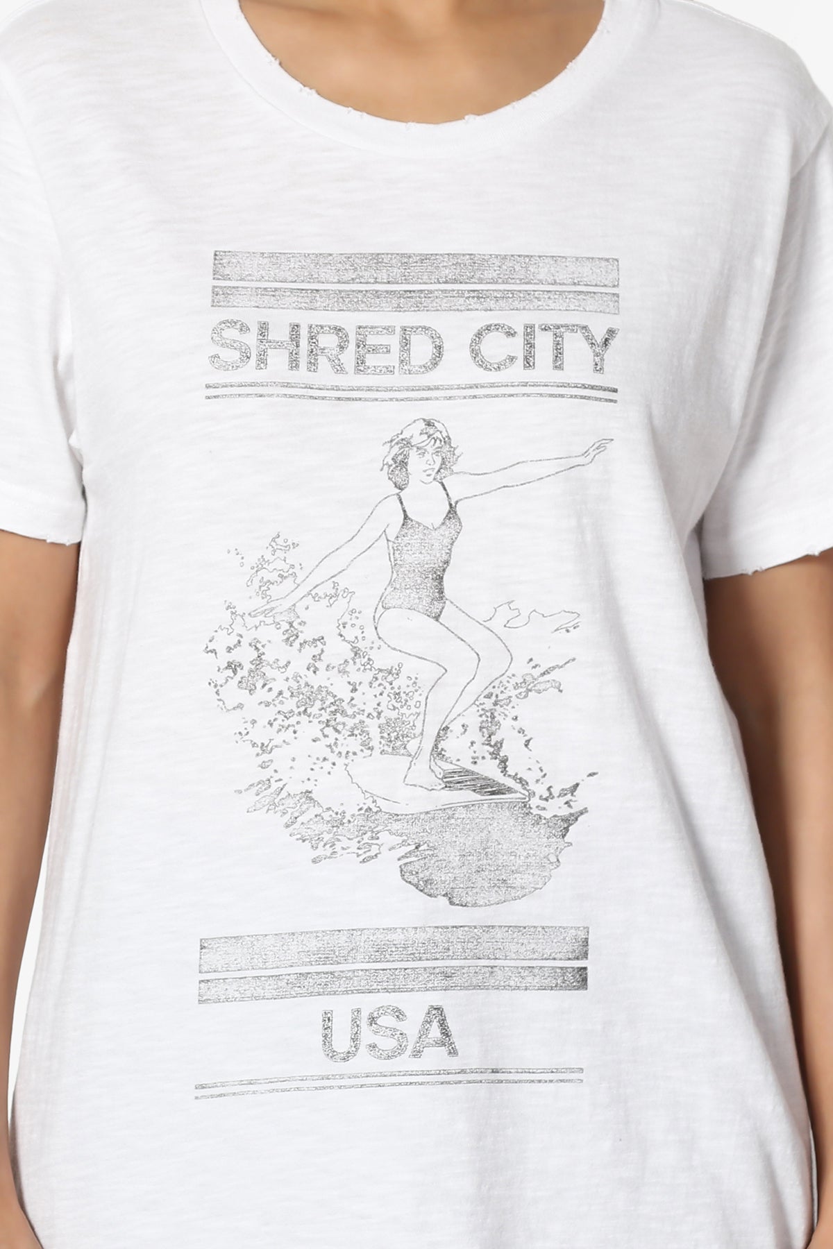 Korie Surf Print Short Sleeve Tee