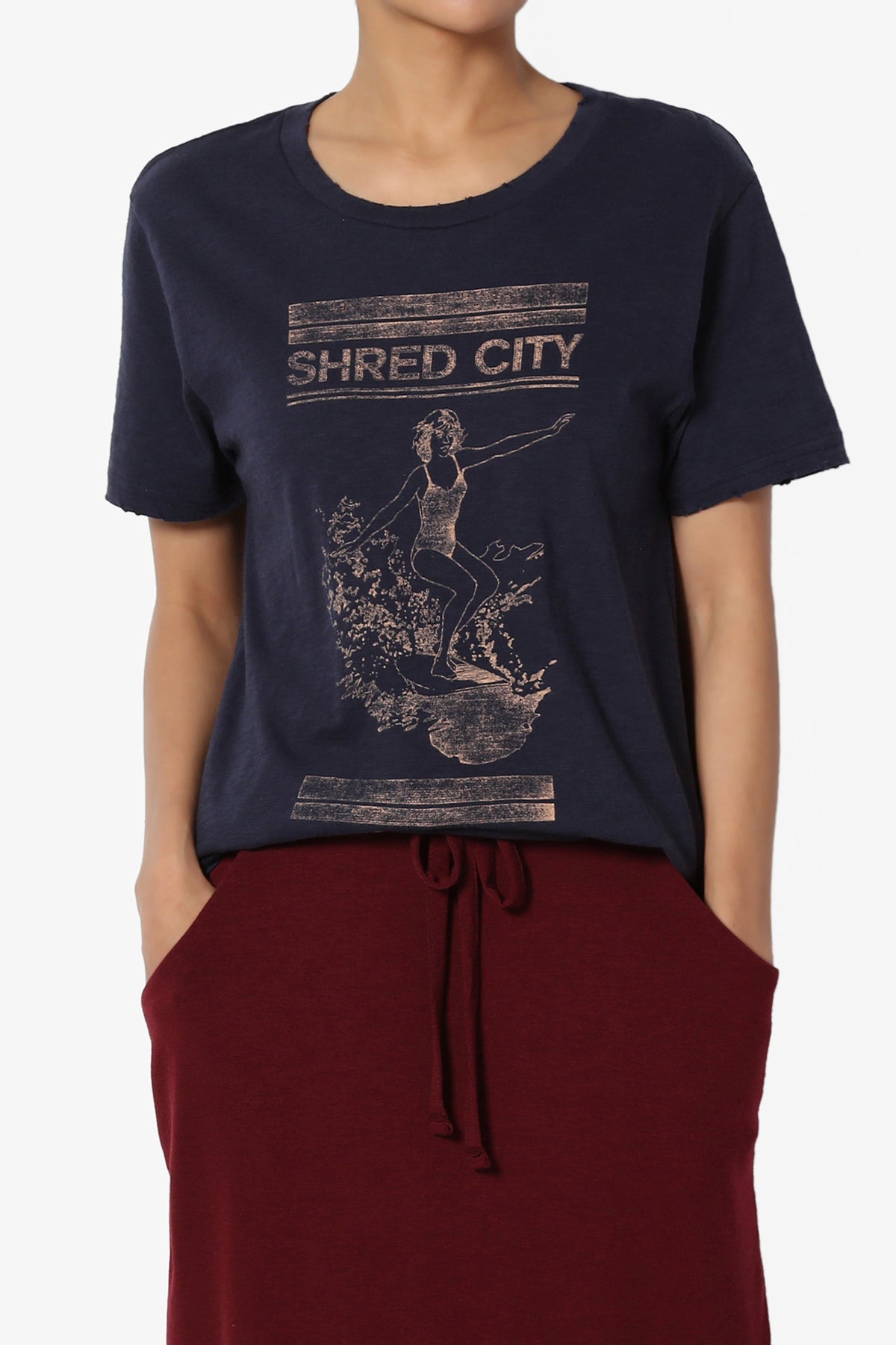 Korie Surf Print Short Sleeve Tee