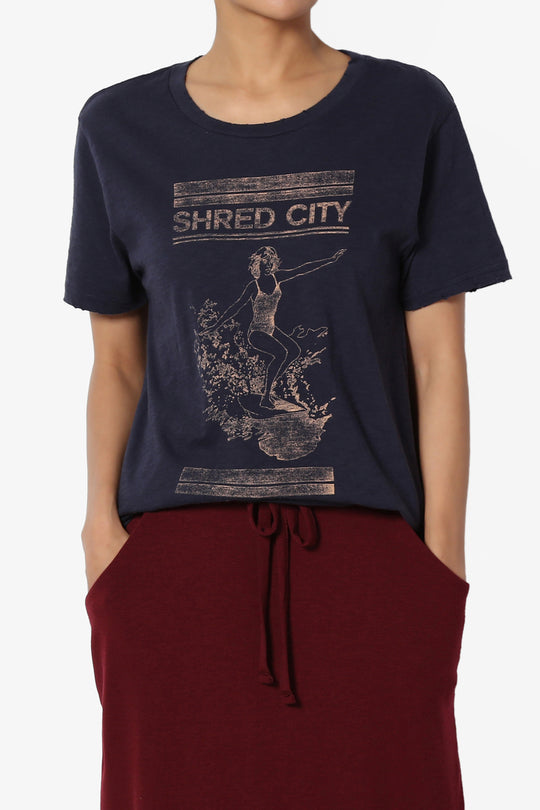 Korie Surf Print Short Sleeve Tee