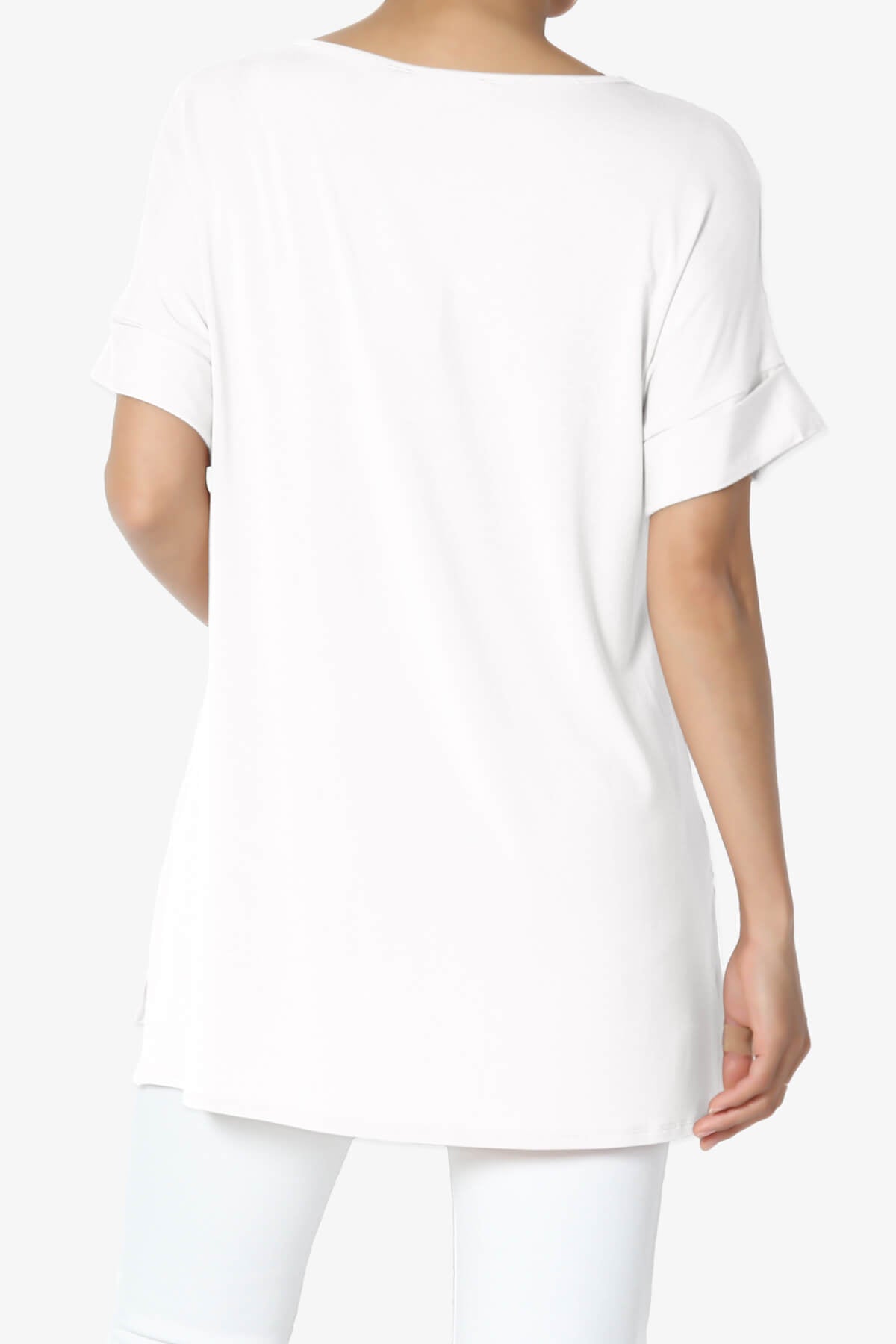 Poloma Modal Jersey Boat Neck Top IVORY_2