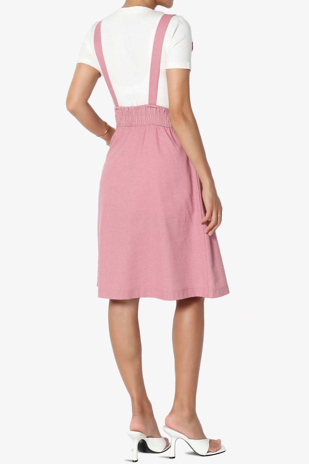 Titus Linen Suspender A-Line Skirt