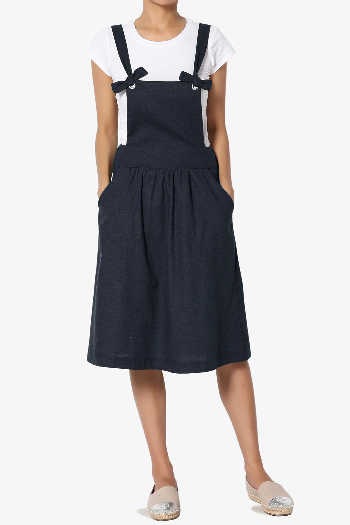 Titus Linen Suspender A-Line Skirt