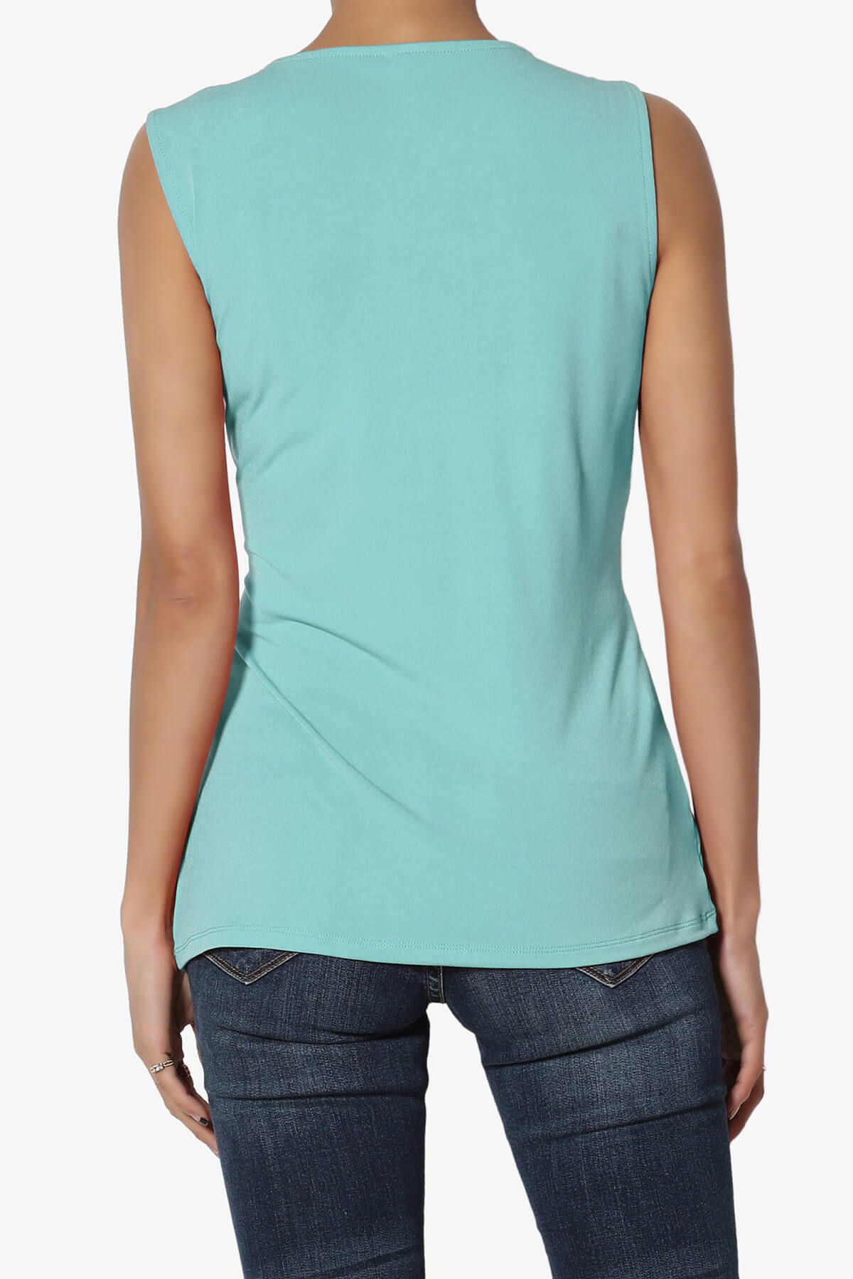 Qutie Knot Front Tank Top ASH MINT_2