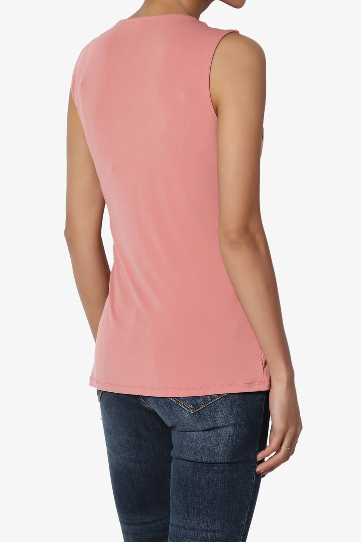 Qutie Knot Front Tank Top ASH ROSE_4