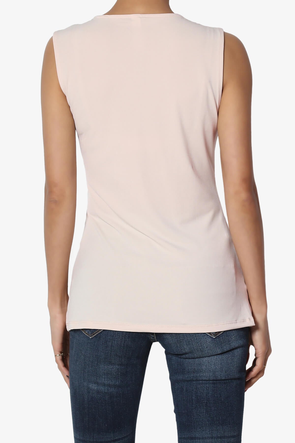Qutie Knot Front Tank Top DUSTY BLUSH_2