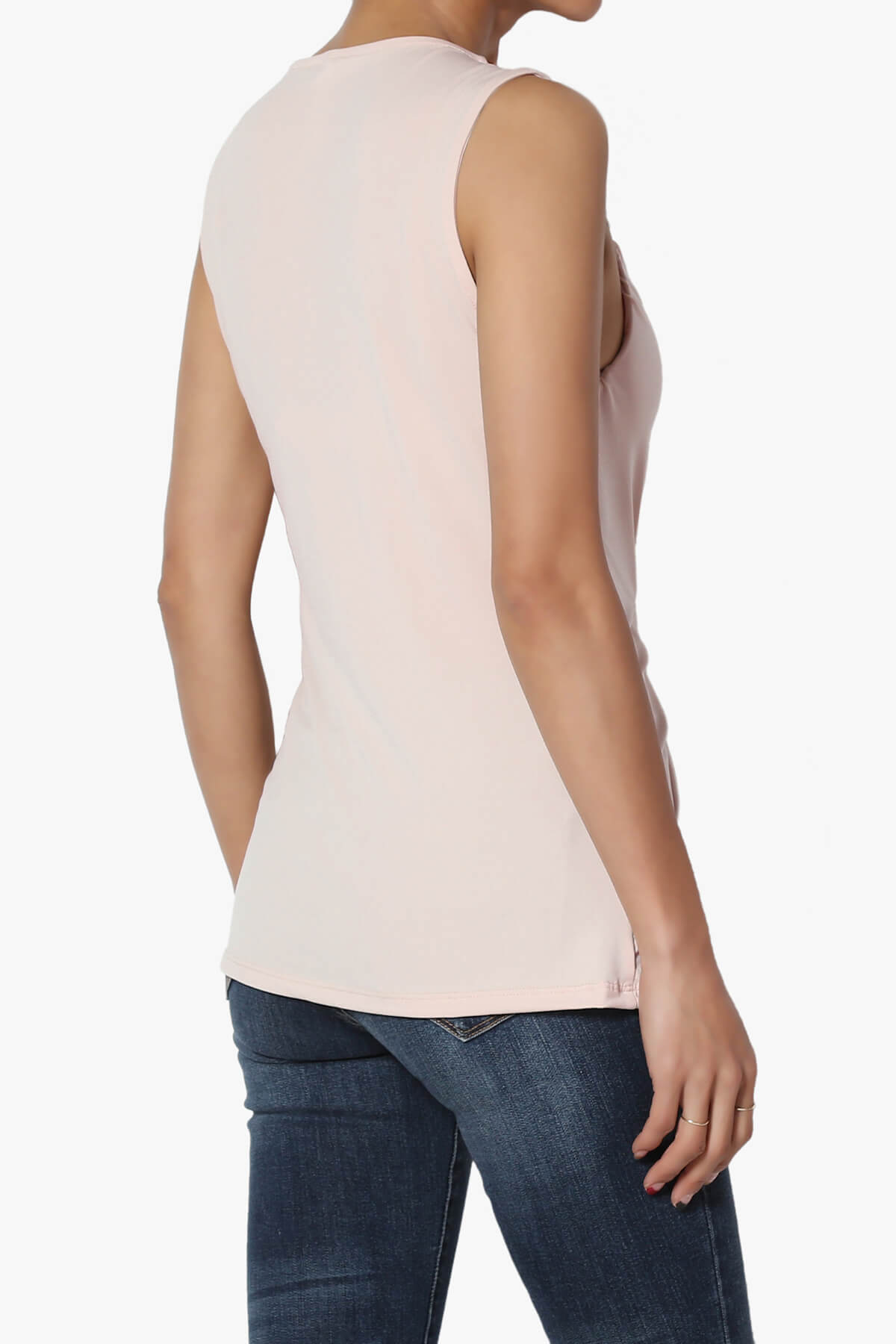 Qutie Knot Front Tank Top DUSTY BLUSH_4