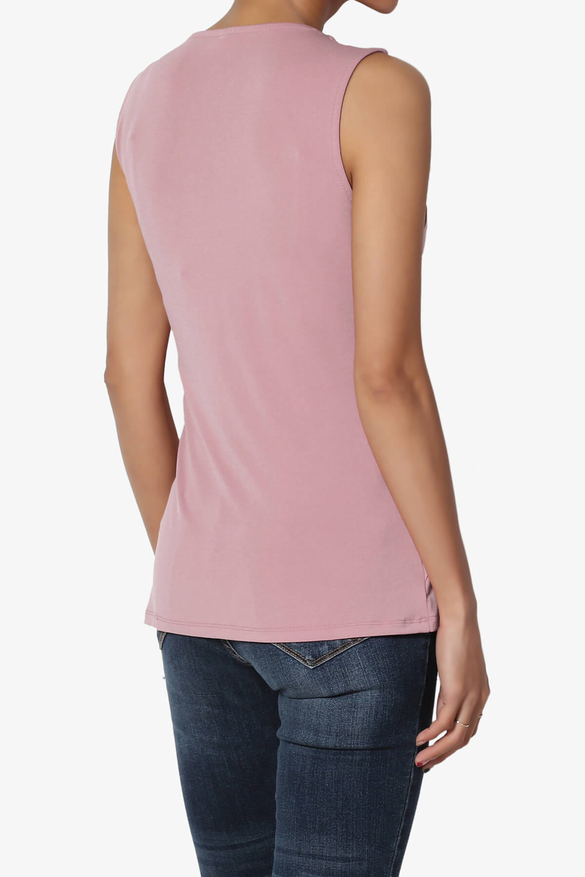 Qutie Knot Front Tank Top LIGHT ROSE_4