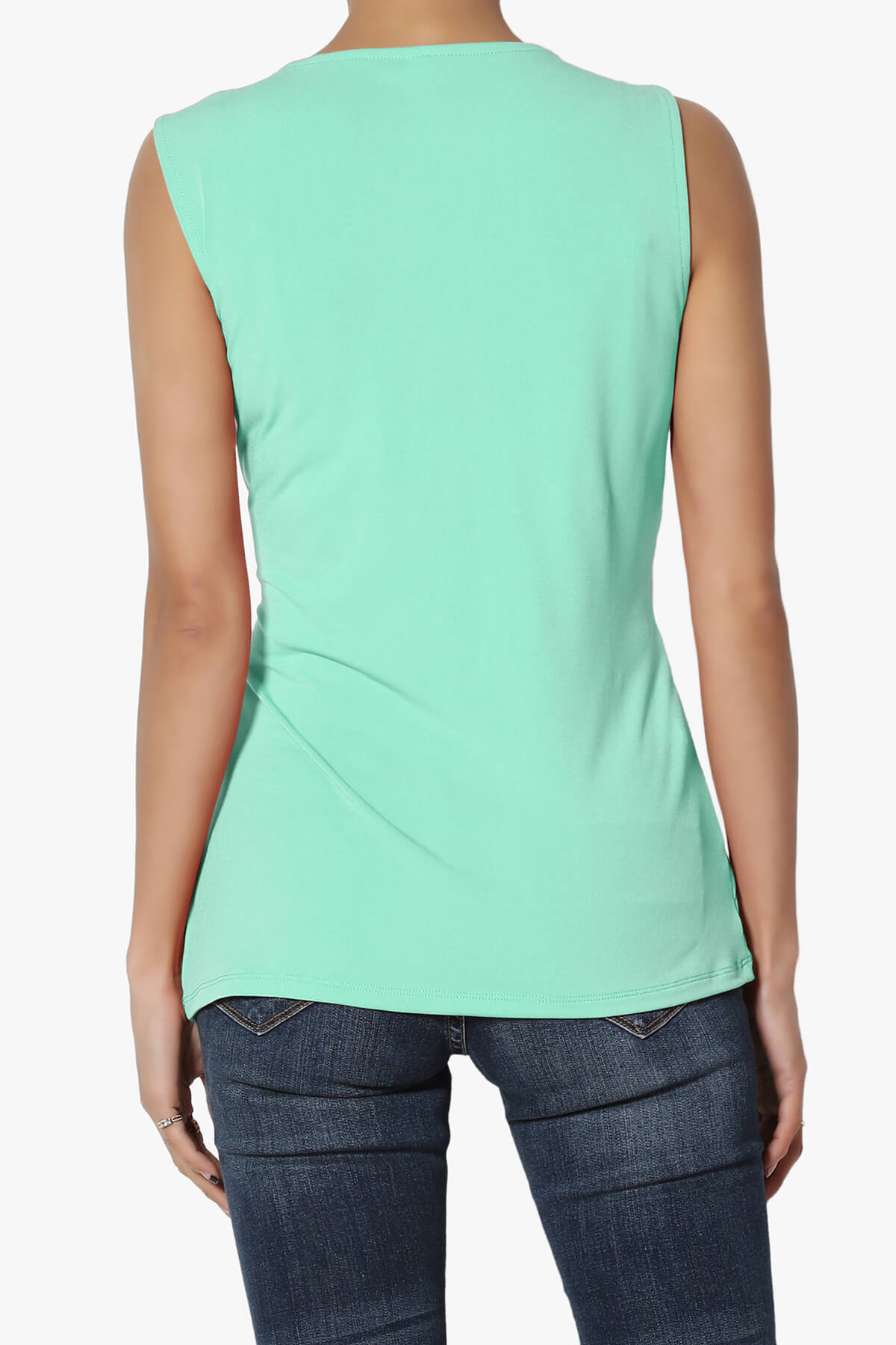 Qutie Knot Front Tank Top MINT_2