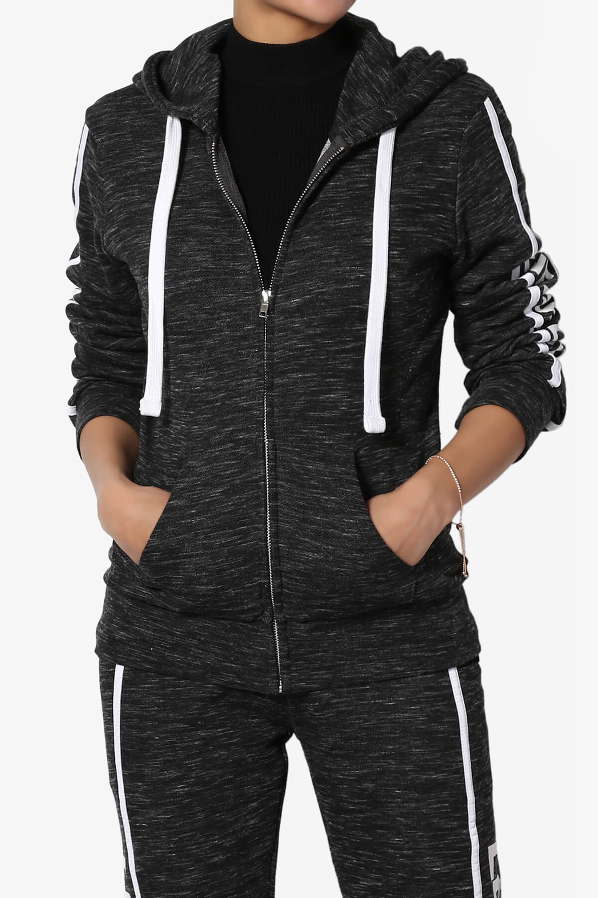 Shawnee Love Zip-Up Hoodie Jacket CHARCOAL_1