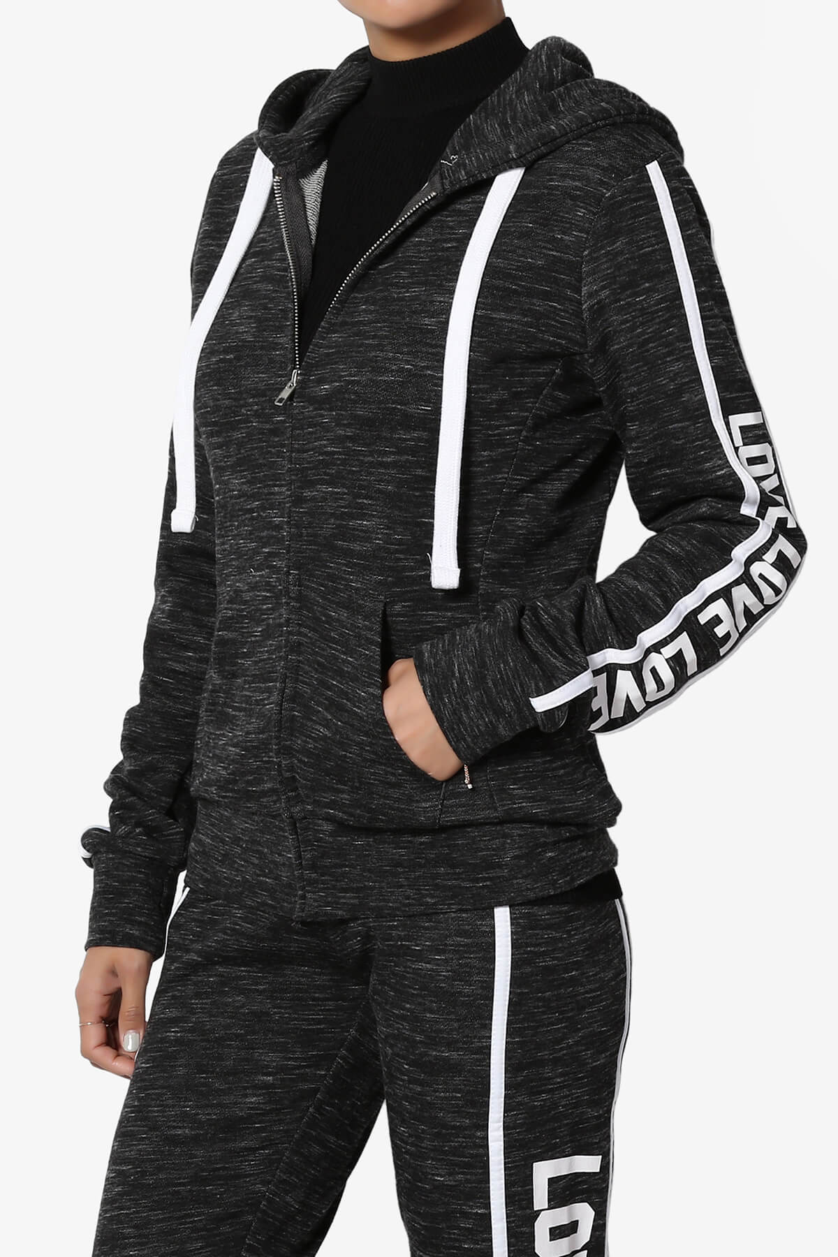 Shawnee Love Zip-Up Hoodie Jacket CHARCOAL_3