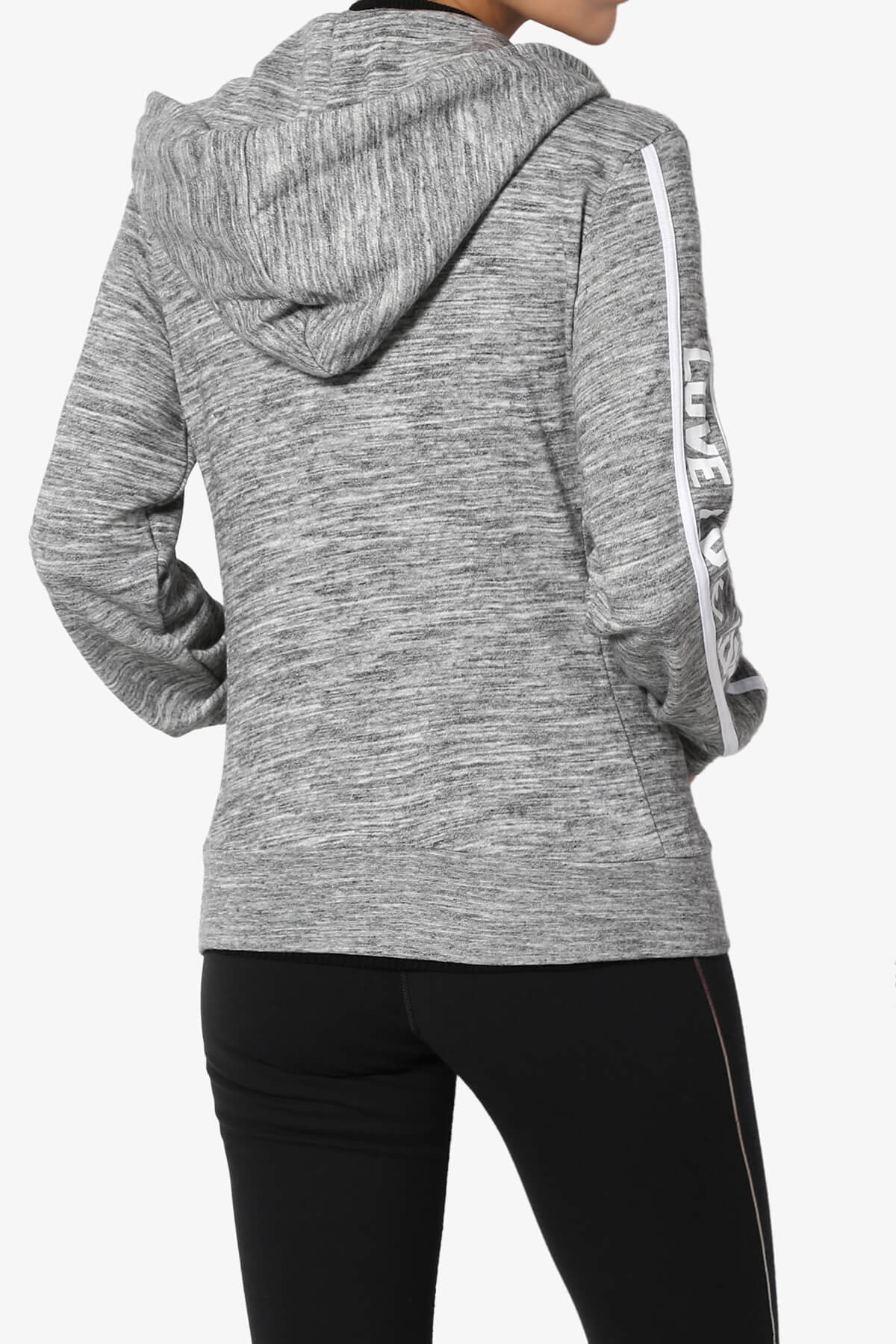 Shawnee Love Zip-Up Hoodie Jacket HEATHER GREY_2