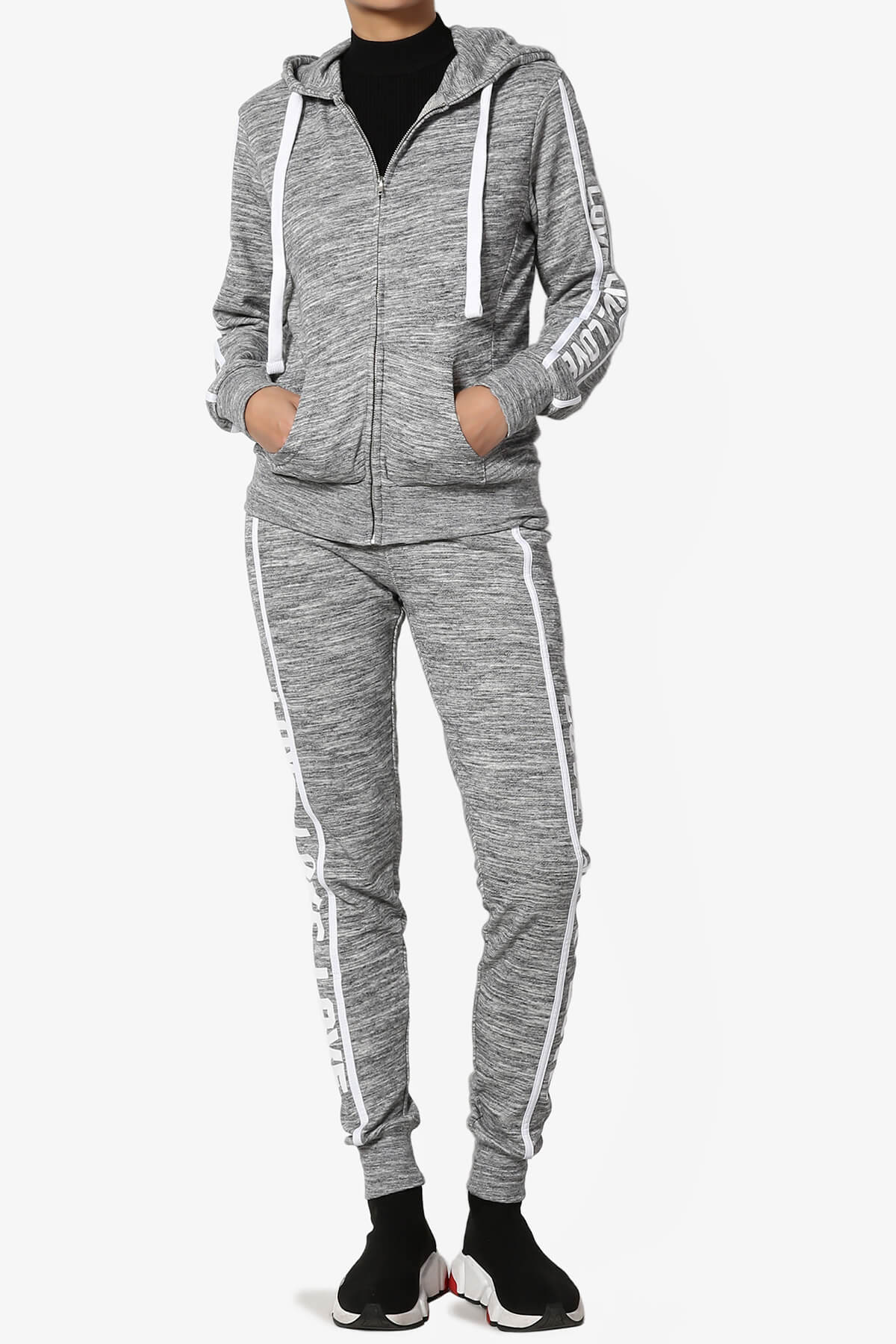 Shawnee Love Zip-Up Hoodie Jacket HEATHER GREY_6