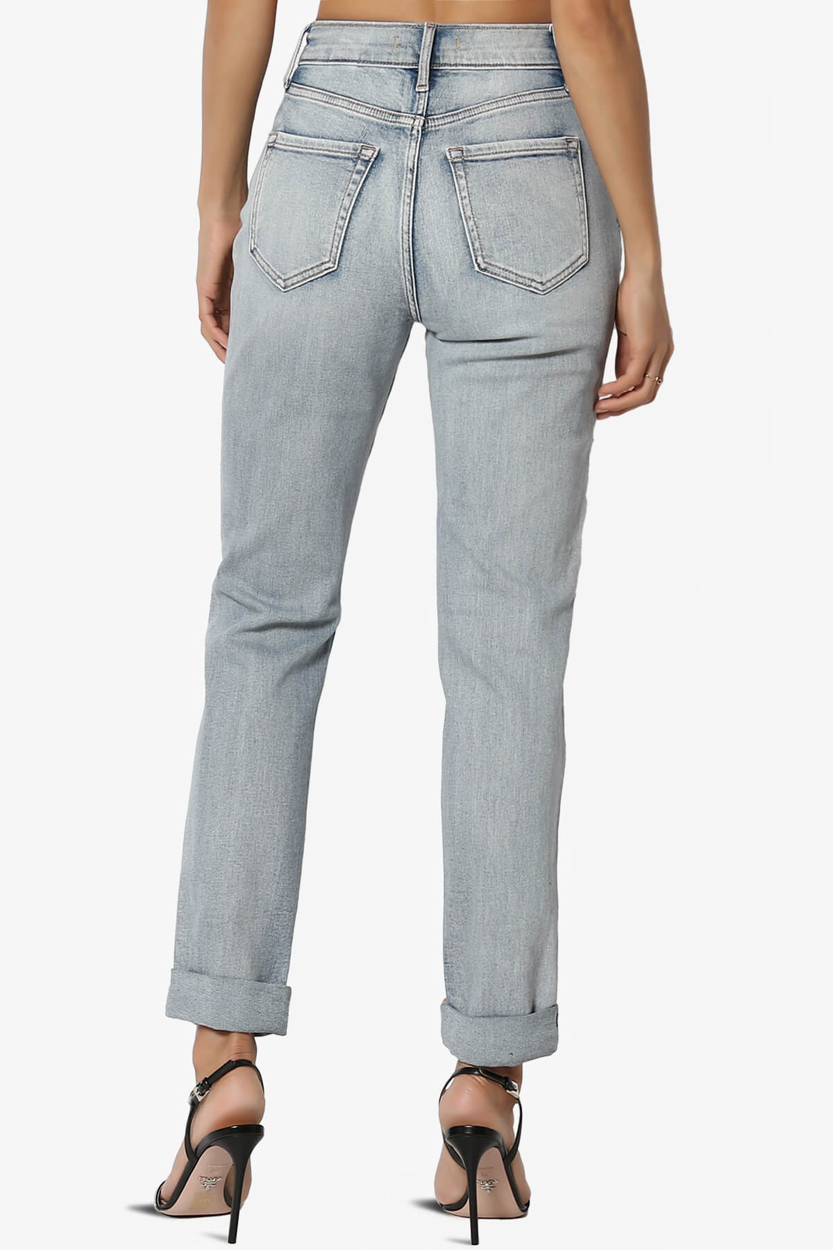 Rocky High Rise Distressed Boyfriend Jeans Supernova LIGHT_2