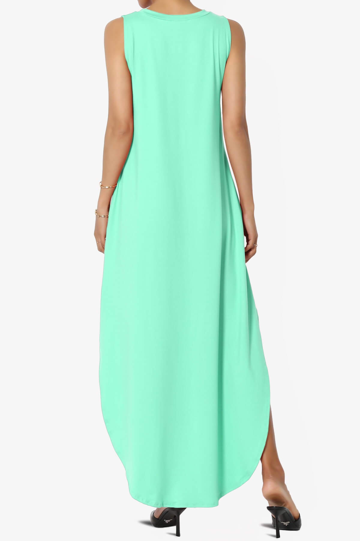 Rozlyn Sleeveless Slit Maxi Dress MINT_2