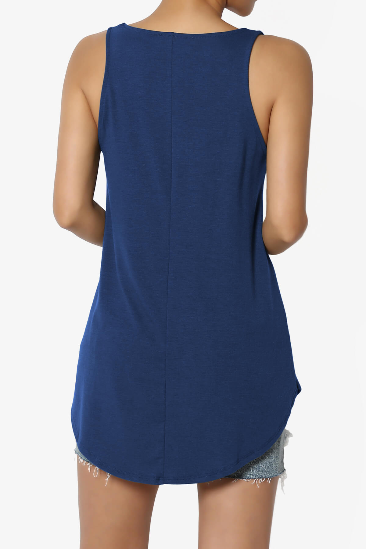 Santo Scoop Neck Loose Fit Tank Top LIGHT NAVY_2