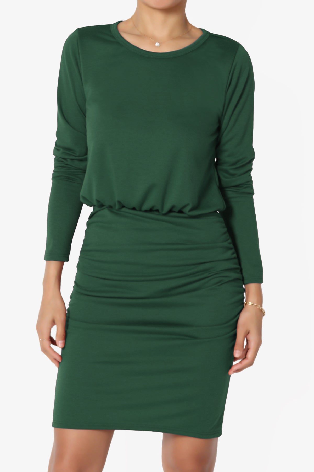 Prowl Ruched Long Sleeve T-Shirt Dress