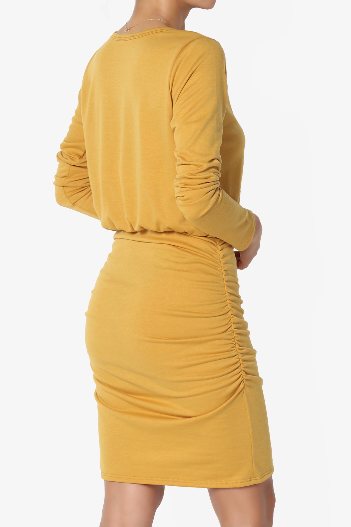 Prowl Ruched Long Sleeve T-Shirt Dress