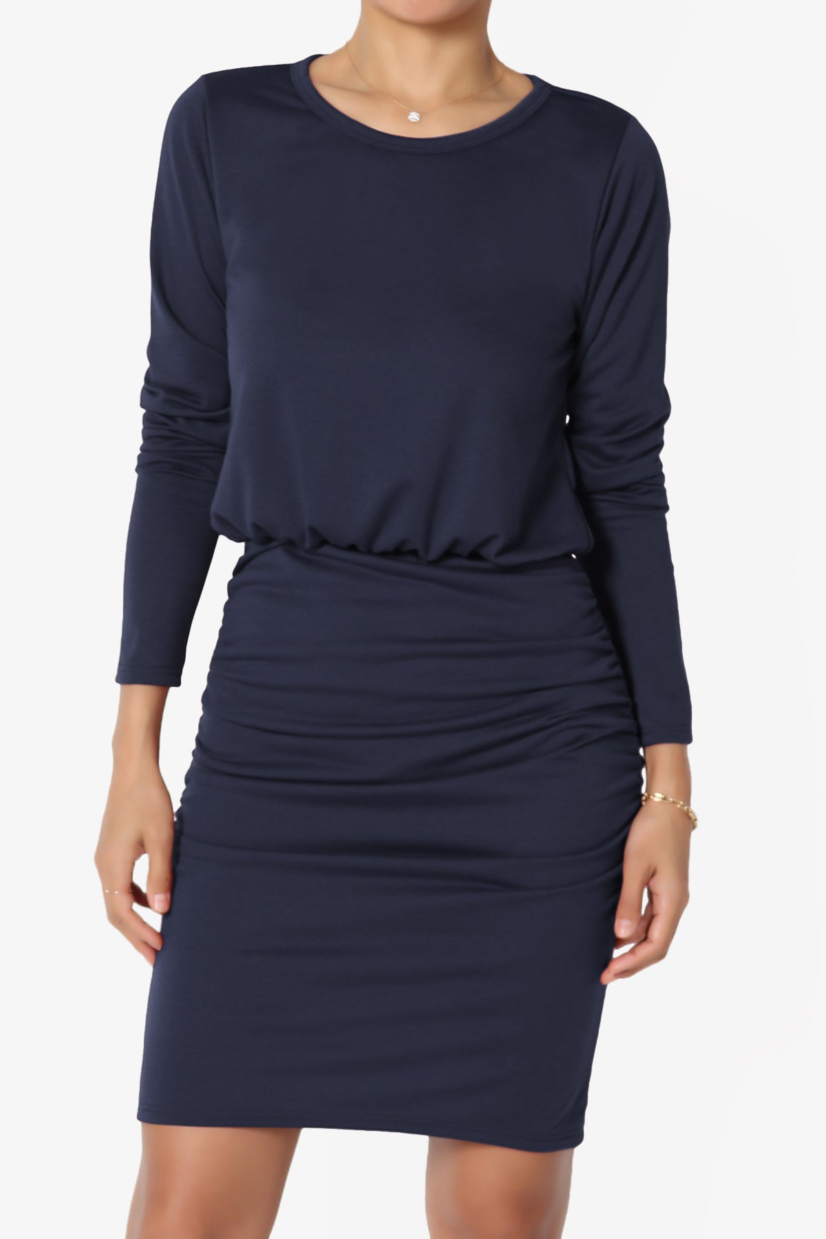Prowl Ruched Long Sleeve T-Shirt Dress