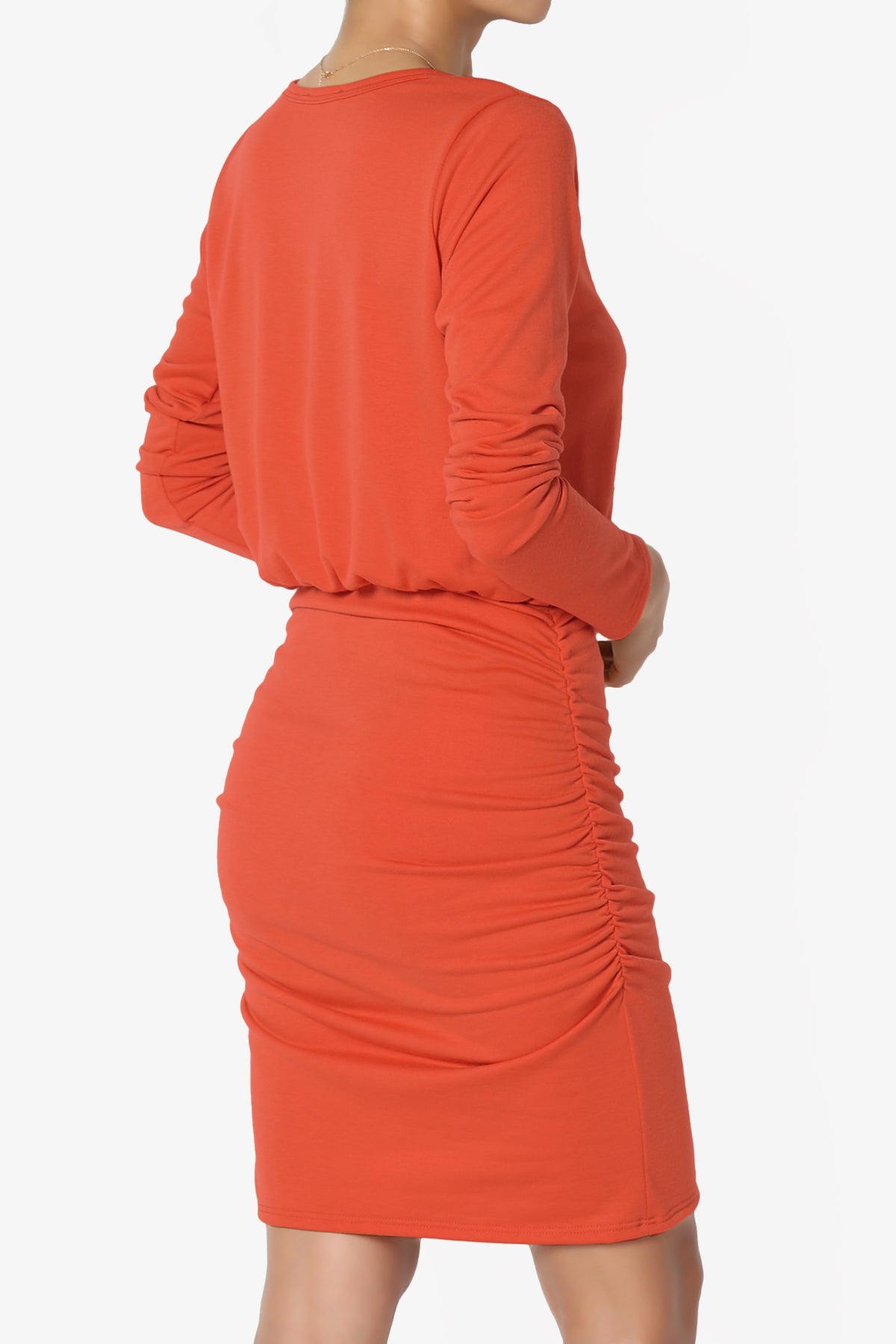 Prowl Ruched Long Sleeve T-Shirt Dress