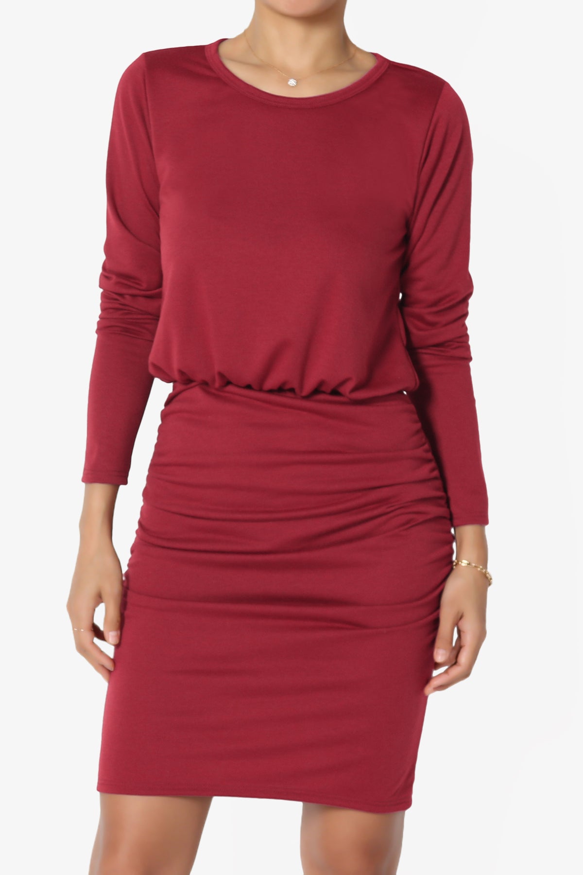 Prowl Ruched Long Sleeve T-Shirt Dress