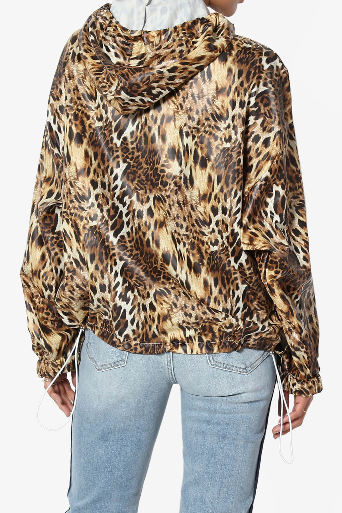 Rudy Hooded Half Zip Shell Jacket LEOPARD_2
