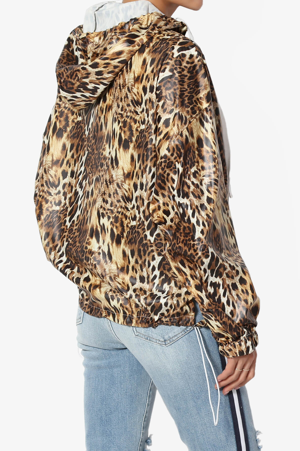 Rudy Hooded Half Zip Shell Jacket LEOPARD_4