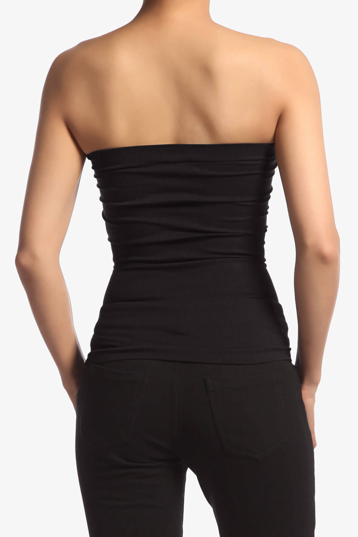 Ellenie Strapless Sealmess Tube Top BLACK_2