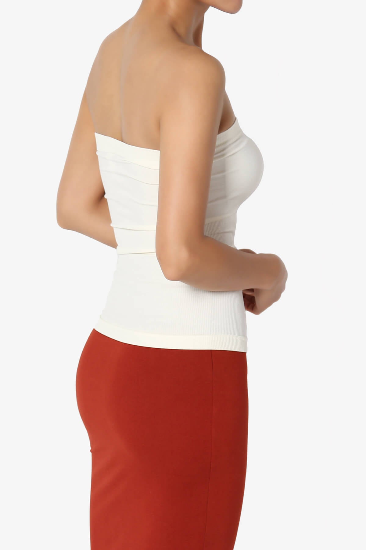 Ellenie Strapless Sealmess Tube Top CREAM_4