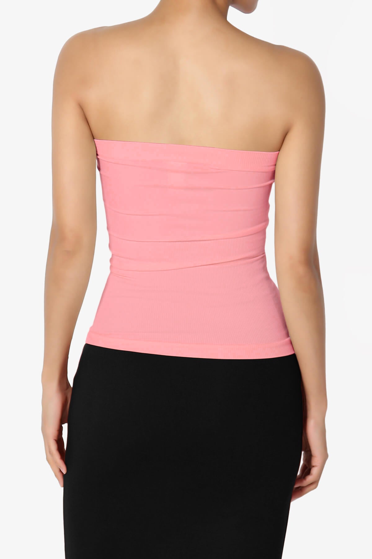 Ellenie Strapless Sealmess Tube Top LIGHT CORAL_2