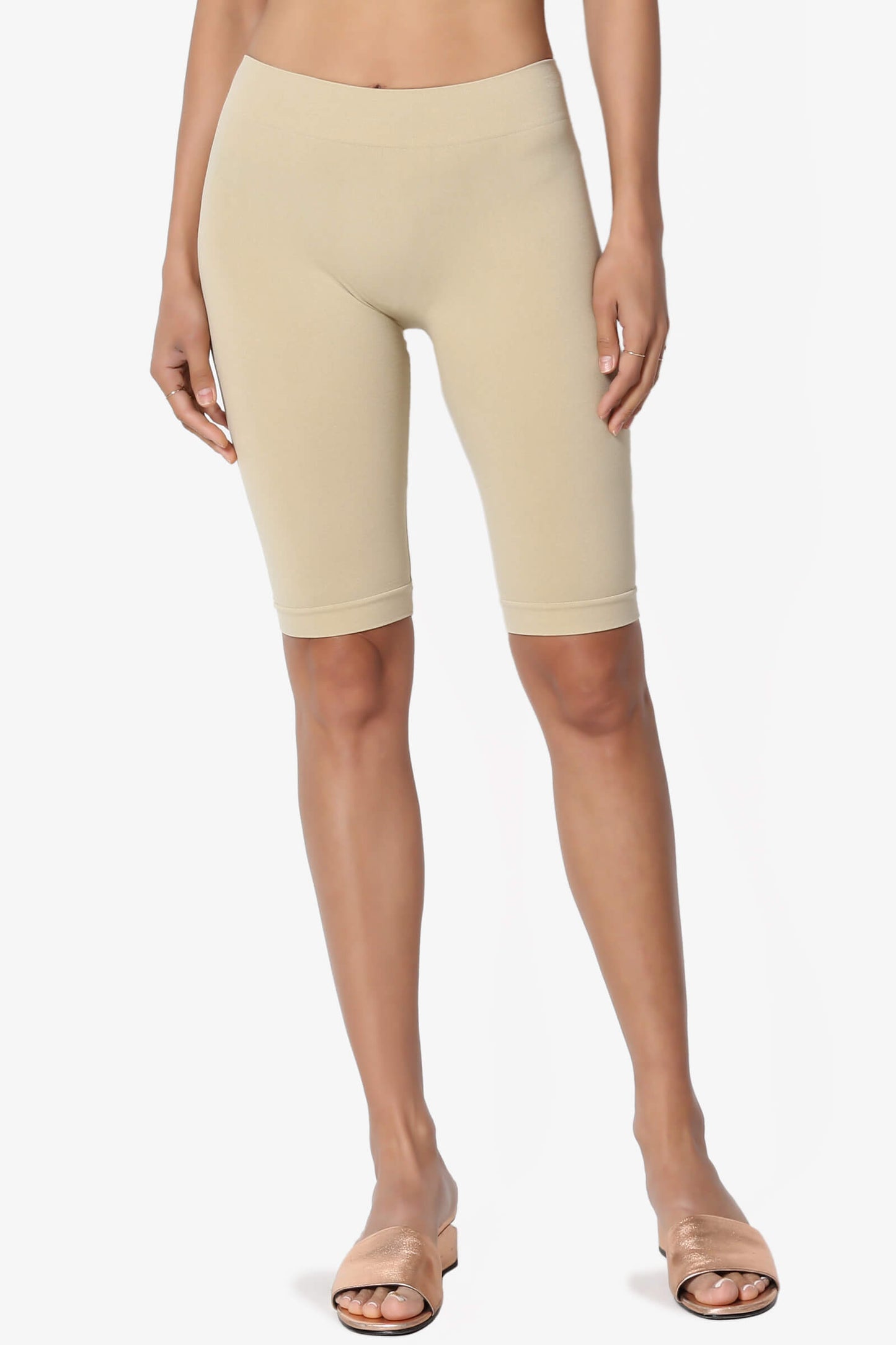 Tivoli Seamless Bermuda Short Leggings KHAKI_1