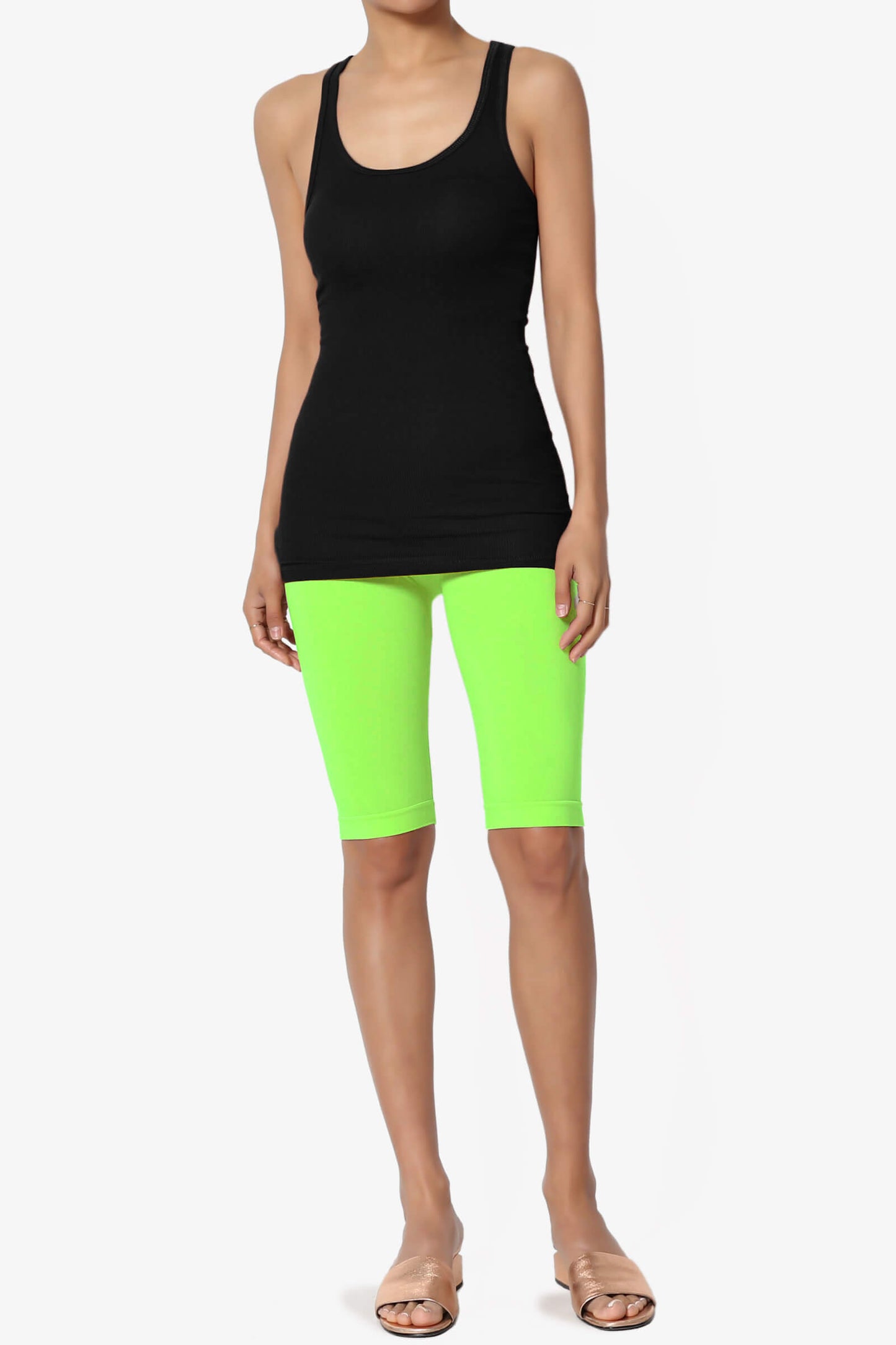 Tivoli Seamless Bermuda Short Leggings NEON GREEN_6