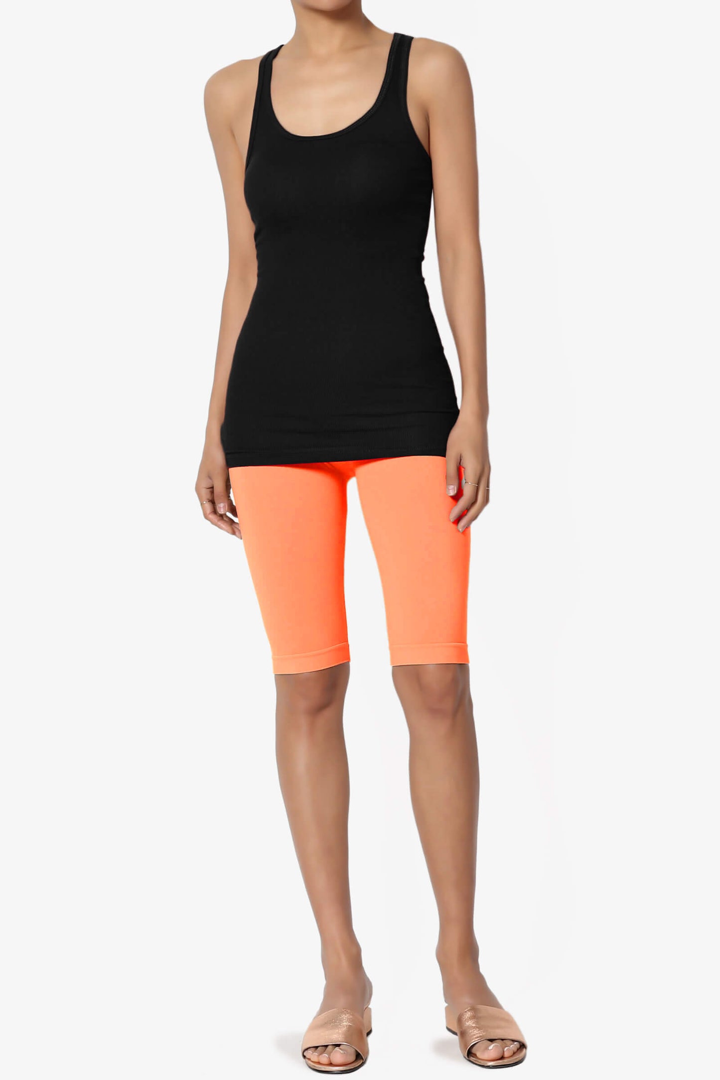 Tivoli Seamless Bermuda Short Leggings NEON ORANGE_6