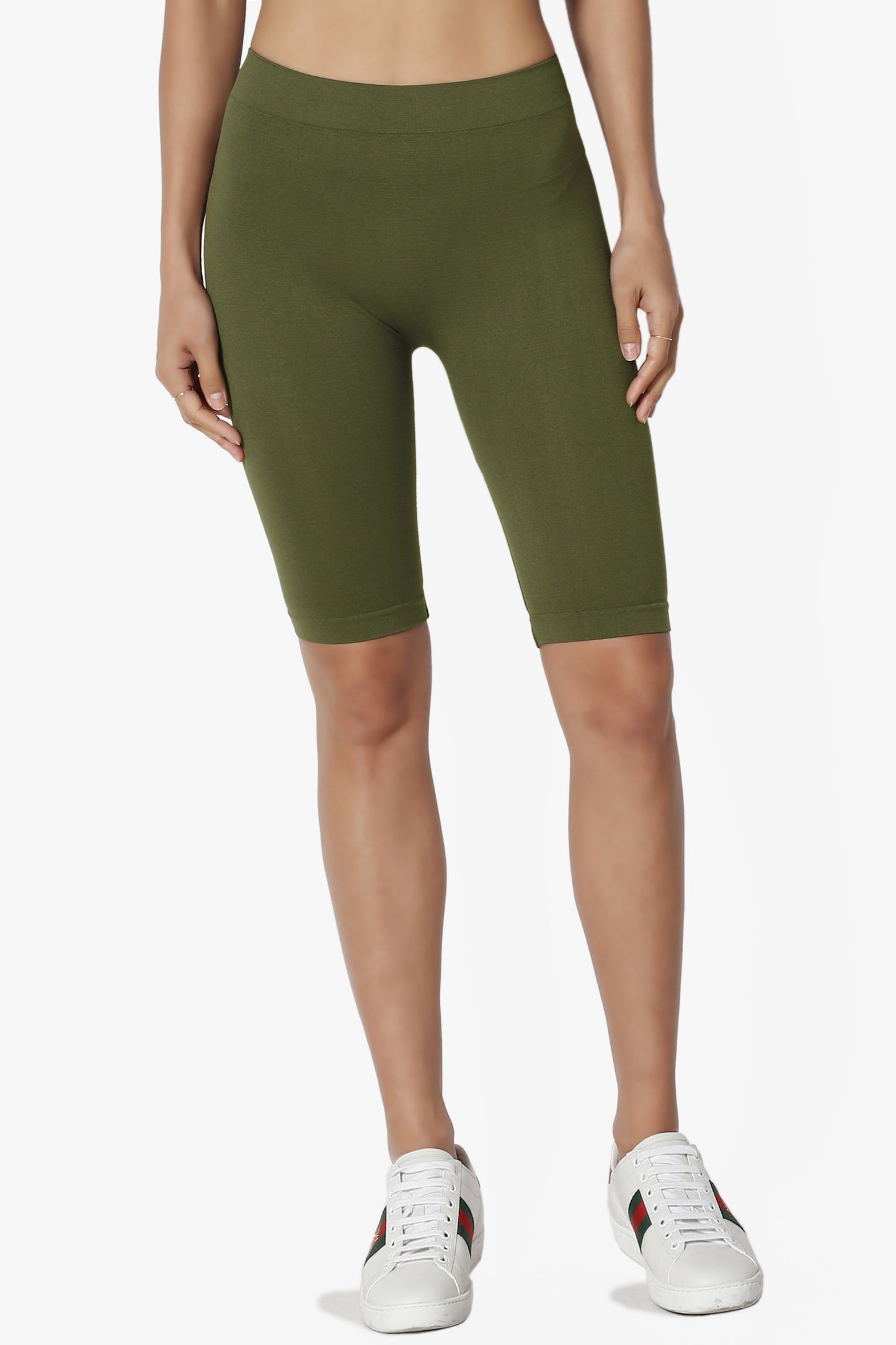 Tivoli Seamless Bermuda Short Leggings OLIVE_1