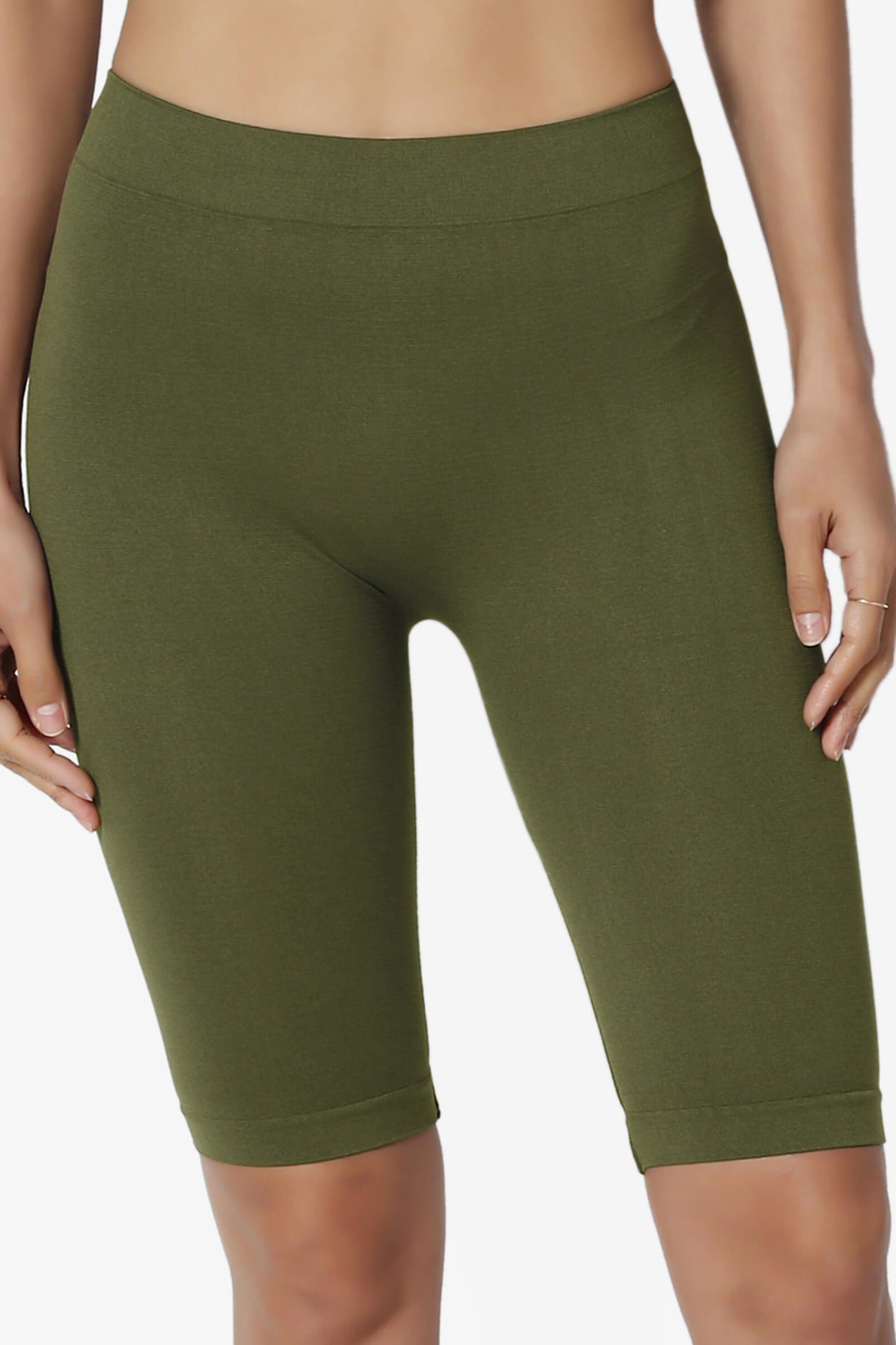 Tivoli Seamless Bermuda Short Leggings OLIVE_2