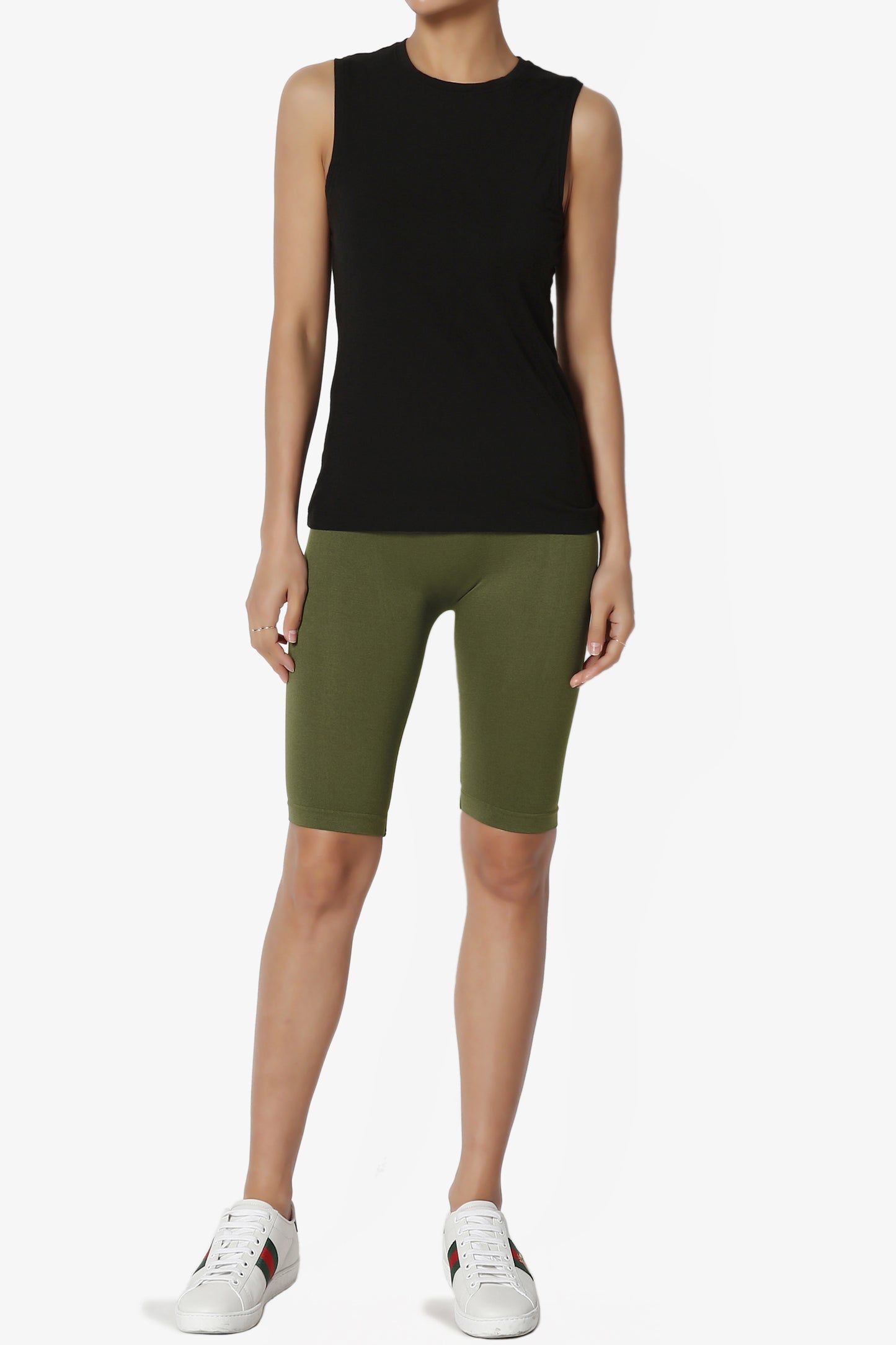 Tivoli Seamless Bermuda Short Leggings OLIVE_6