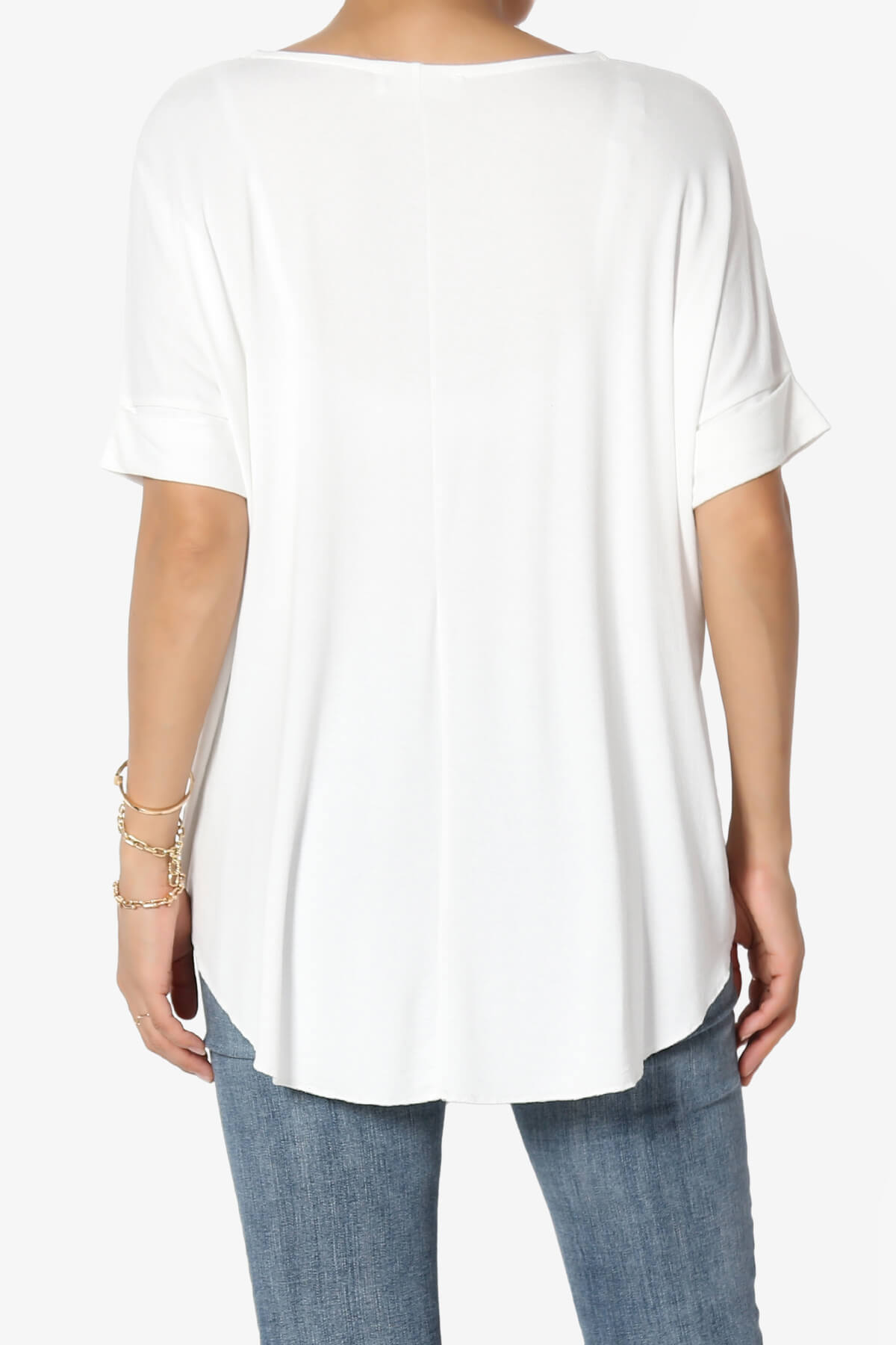 Tackle Wrap Hi-Low Crepe Knit Top IVORY_2