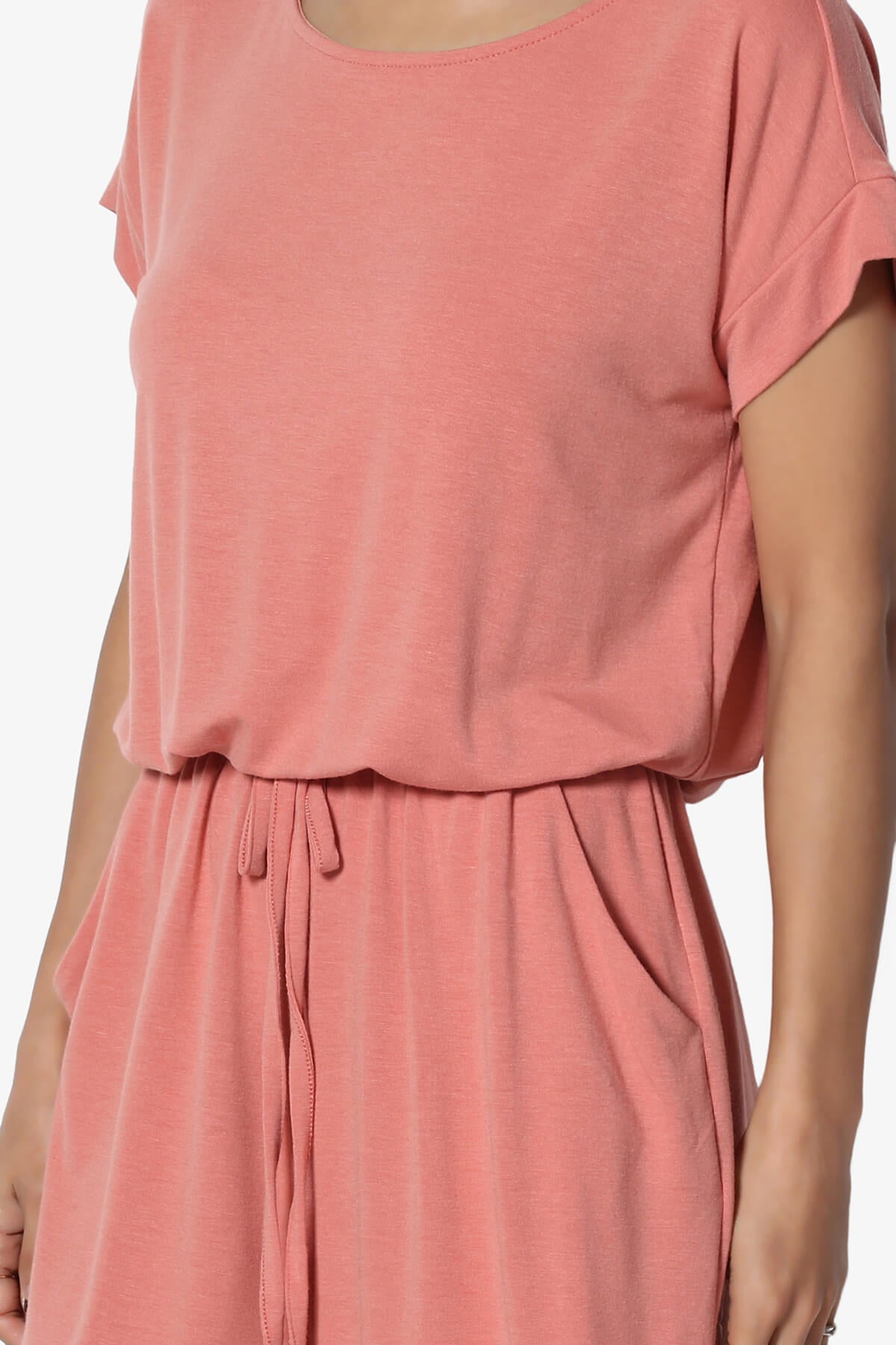 Tina Short Sleeve Jersey Romper ASH ROSE_5